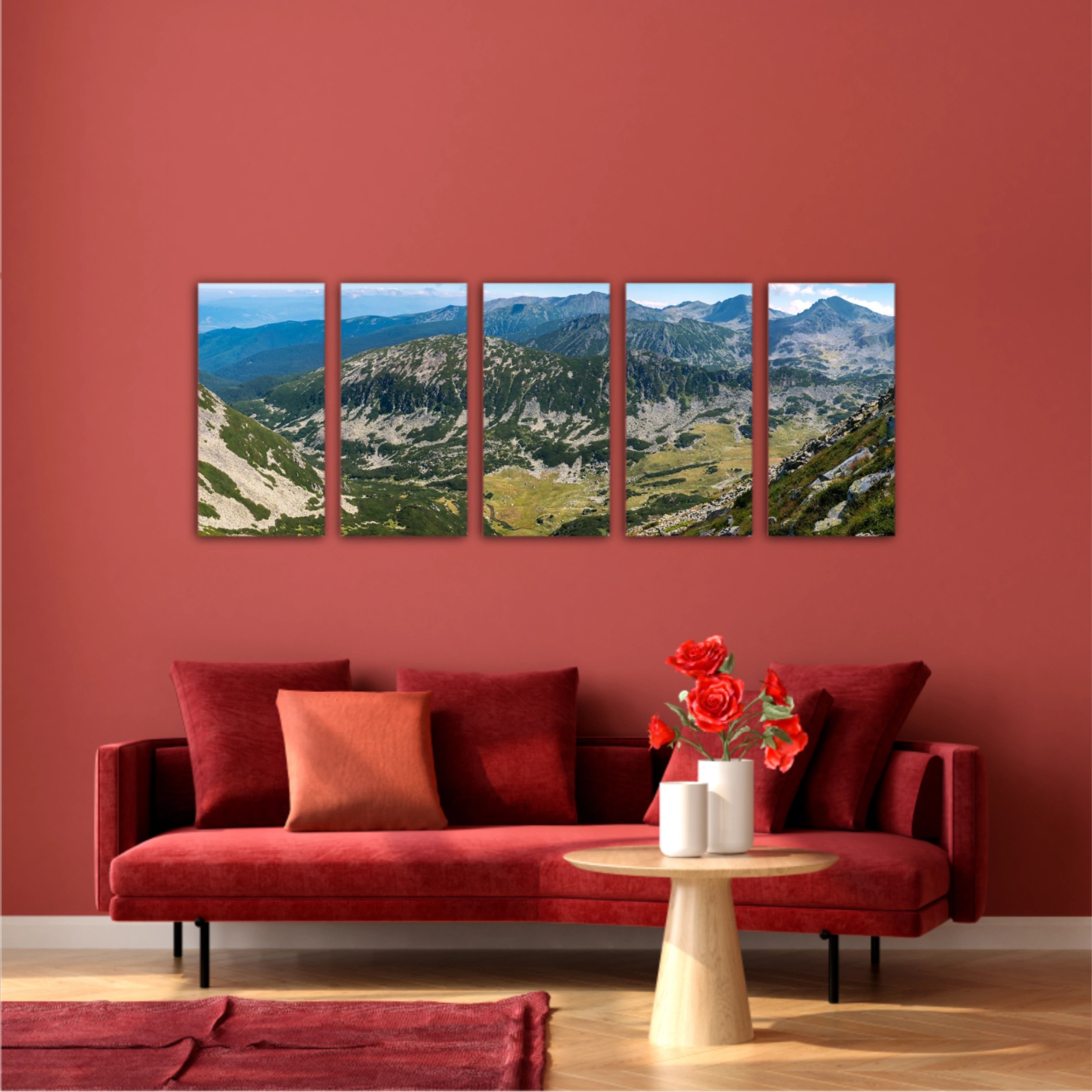 panoramic view over the Retezat National Park, Romania