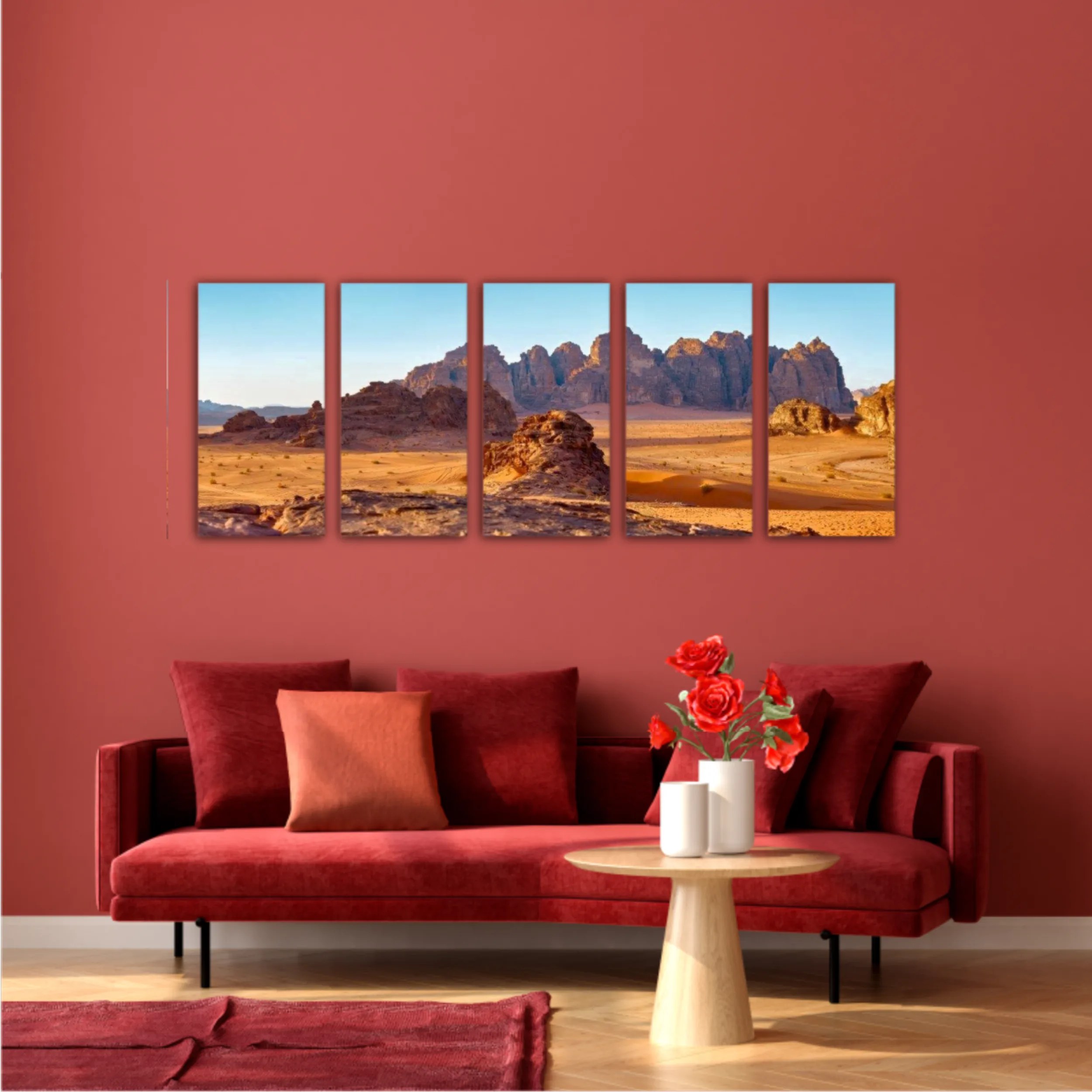 The fantastic mountains in desert Wadi-Rum, Jordan