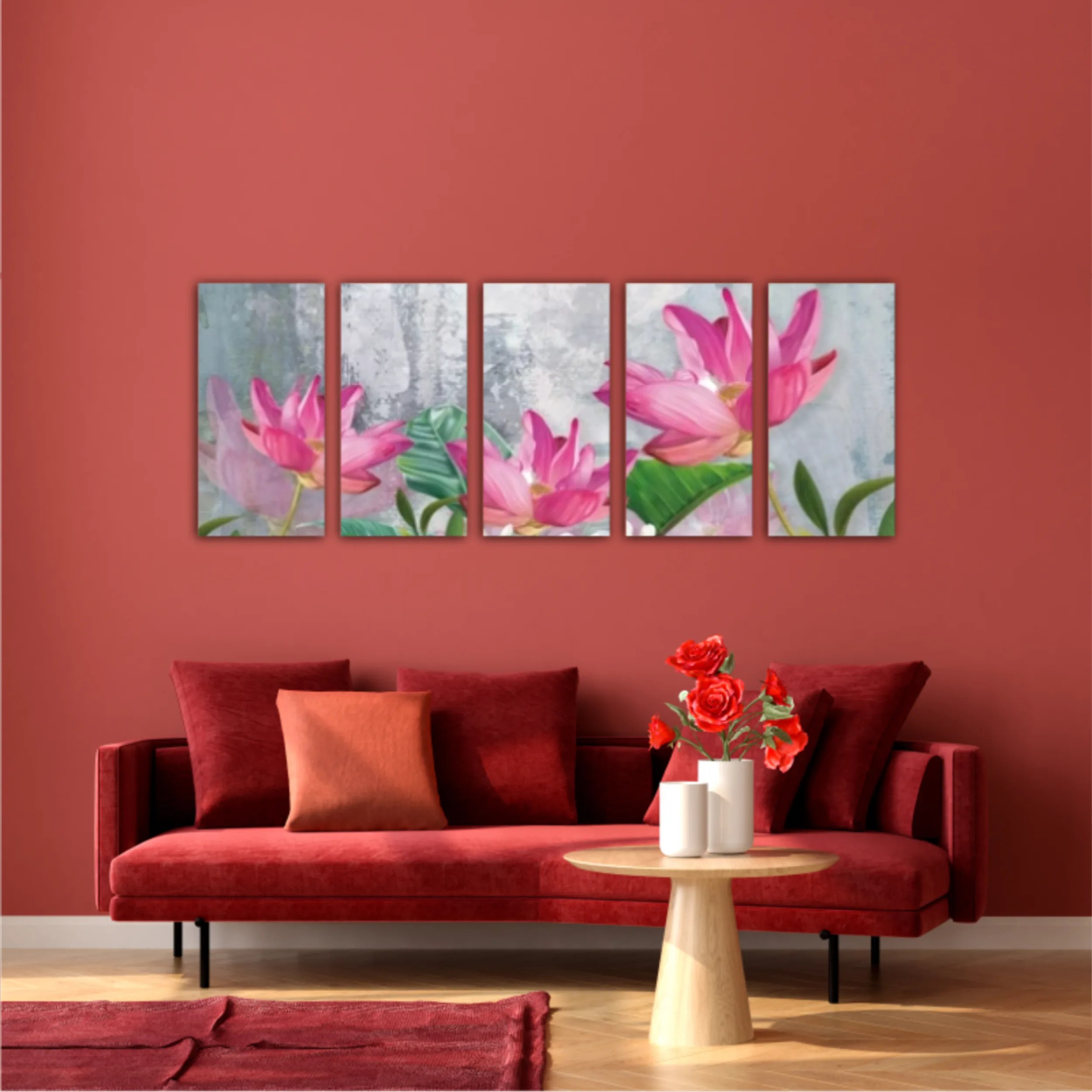 3d illustration of flowers in brilliant bloom in spring line. Luxurious abstract art digital painting