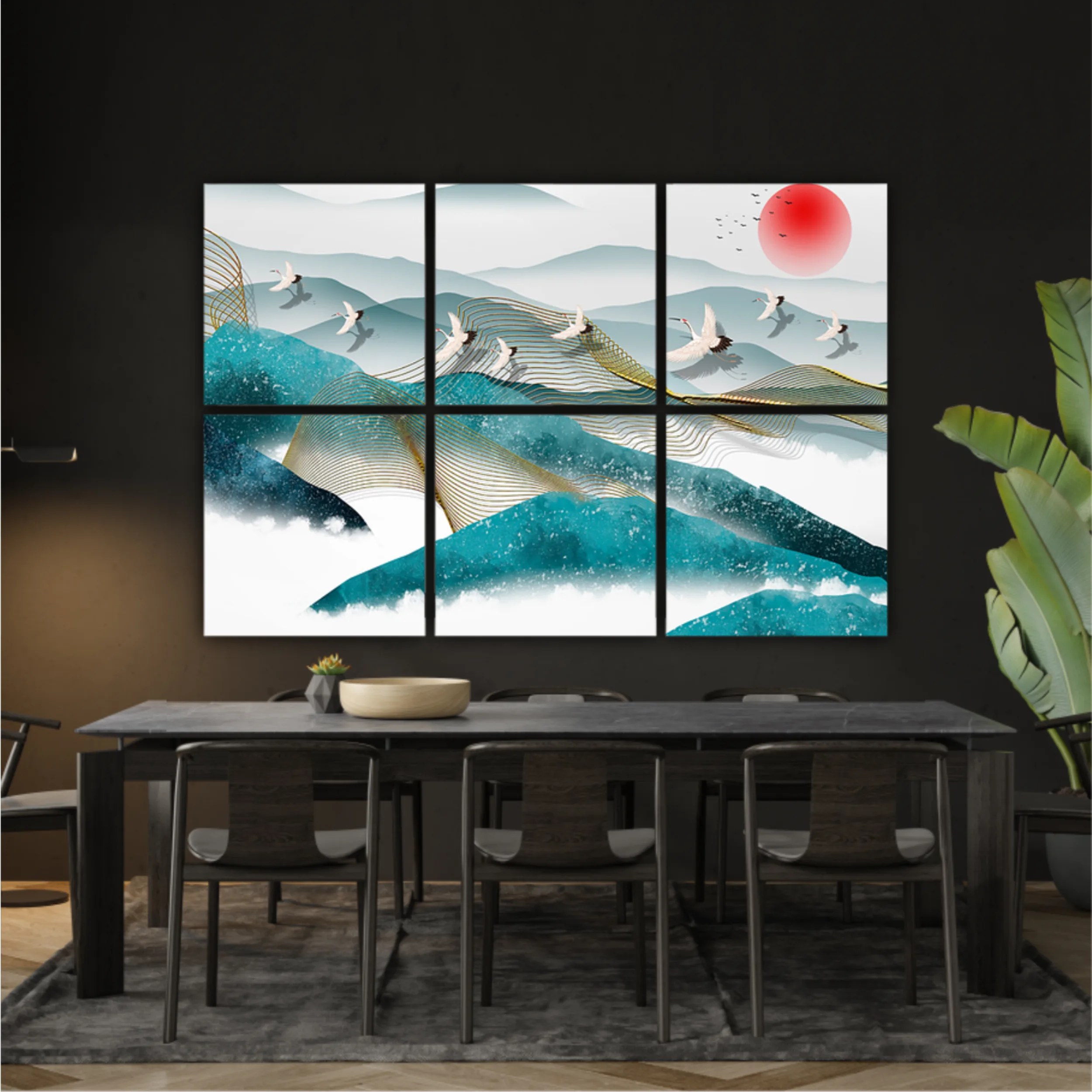 3d illustration image of mountain river water and cloud