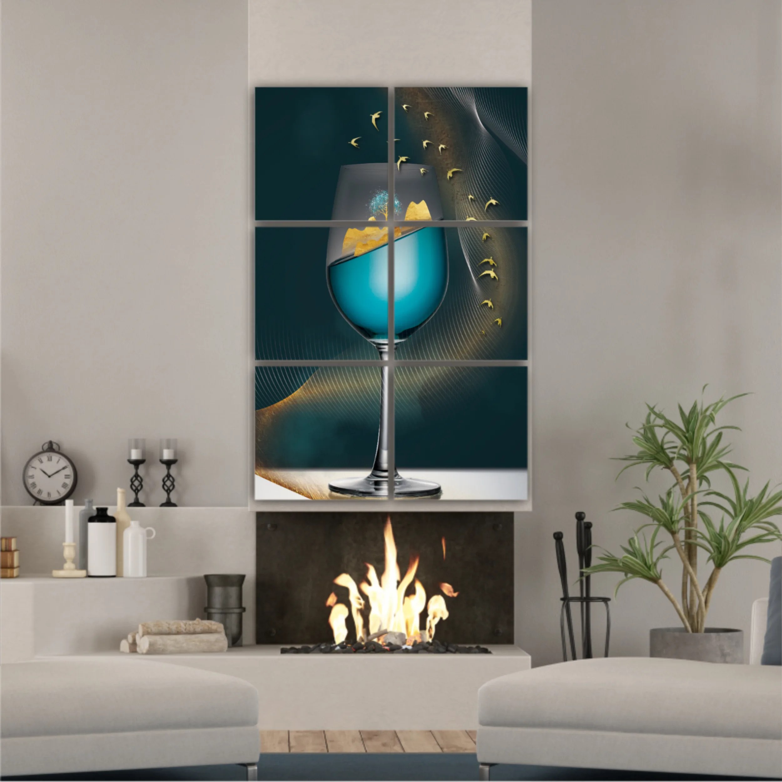 3d illustration image of wine glass