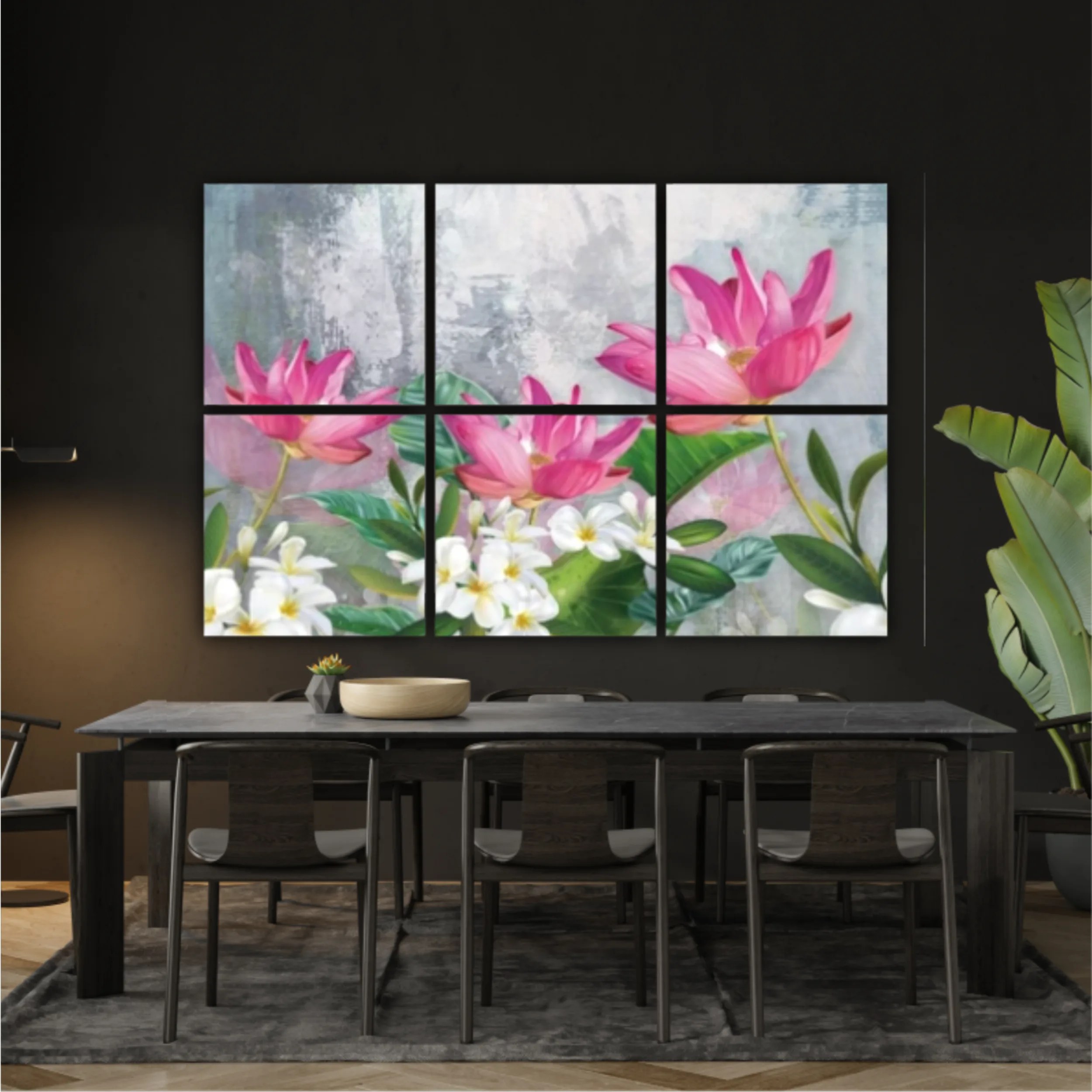 3d illustration of flowers in brilliant bloom in spring line. Luxurious abstract art digital painting