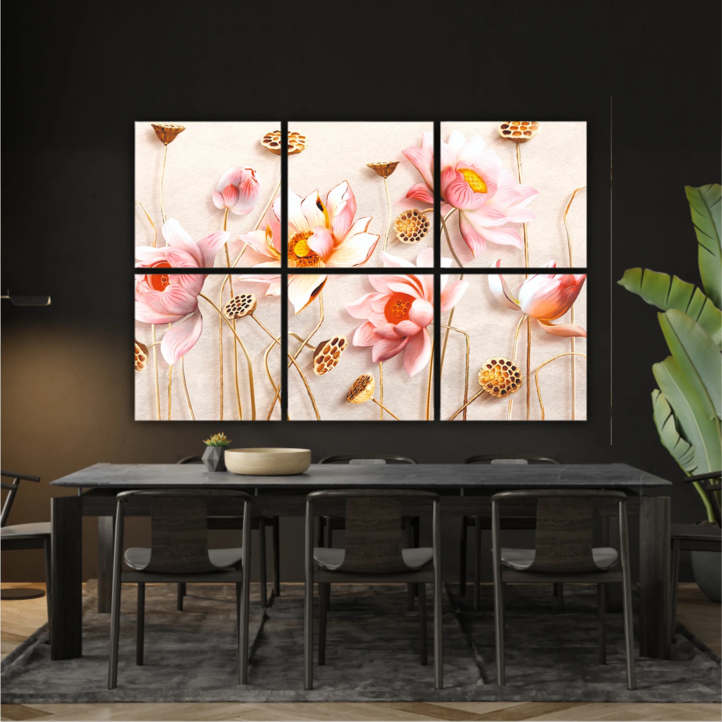 Pink flowers, 3D Illustration of flower wallpaper