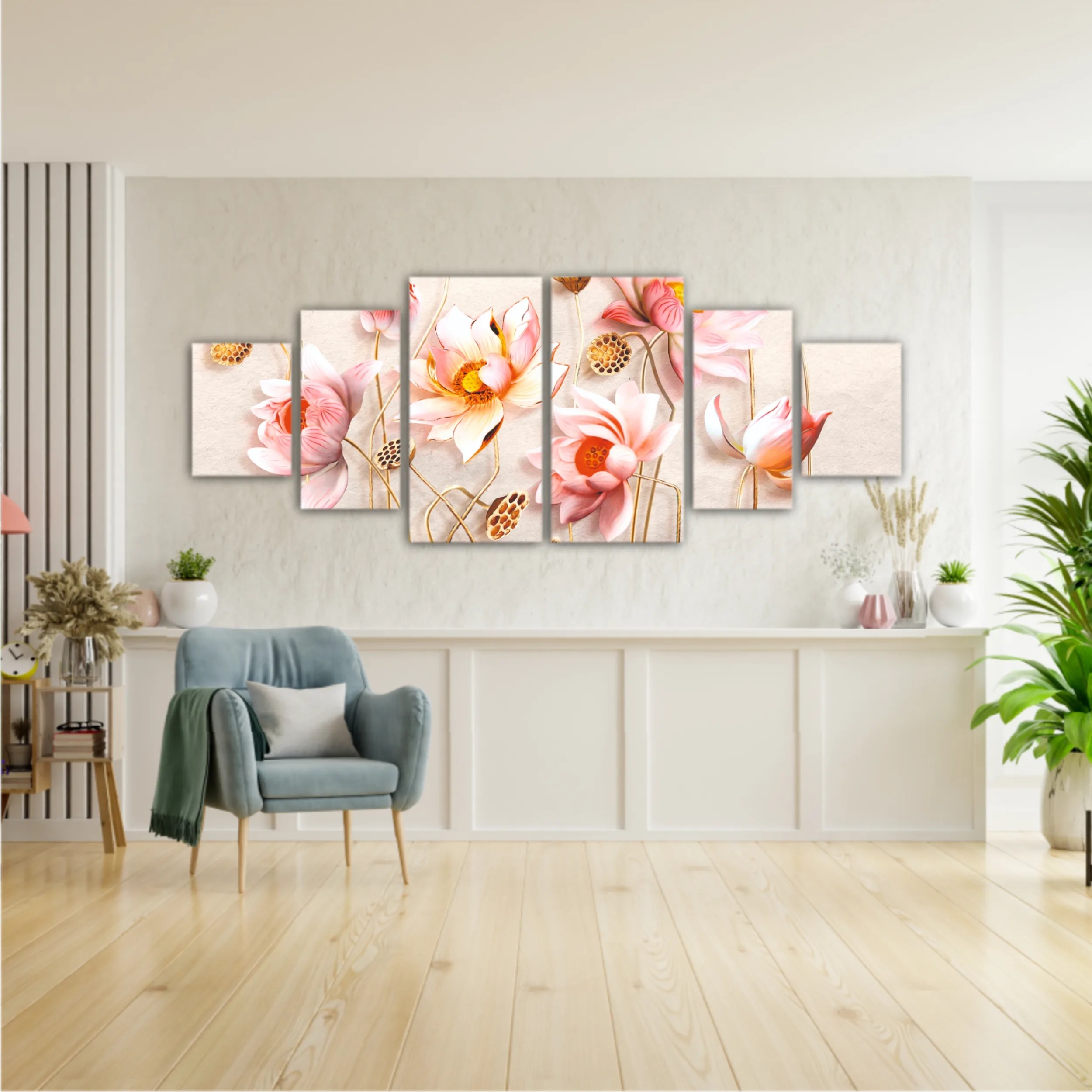 Pink flowers, 3D Illustration of flower wallpaper