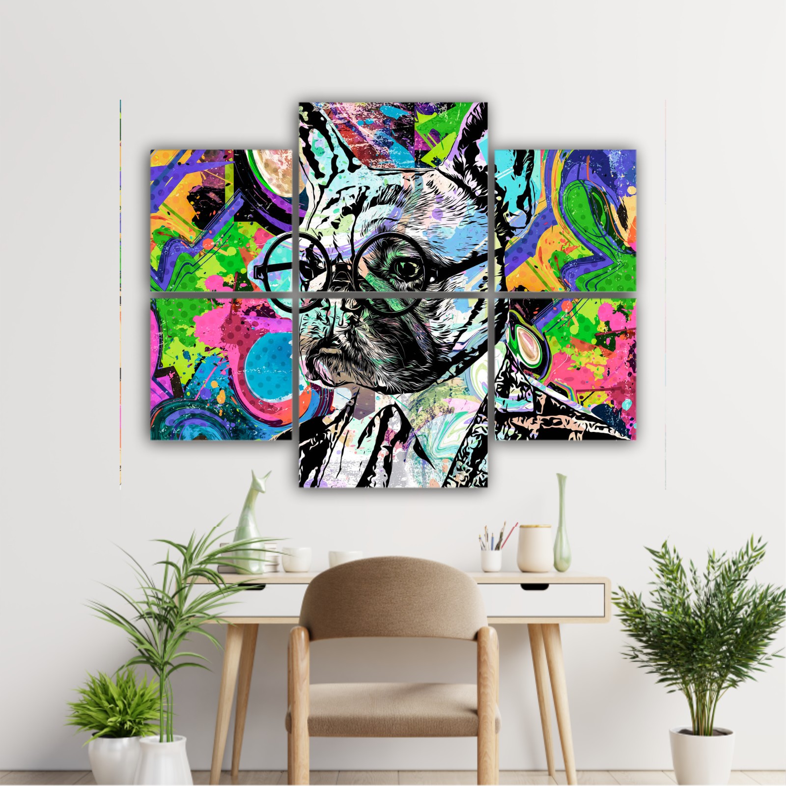  english bulldog portrait intellectual art