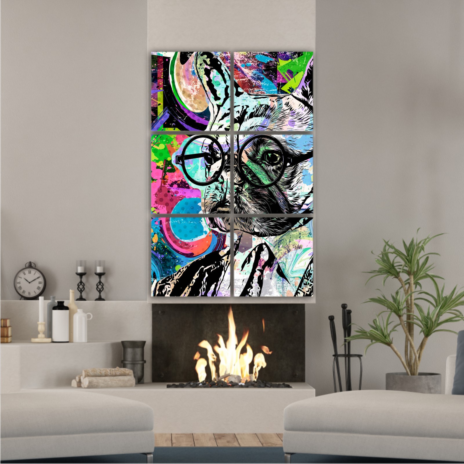  english bulldog portrait intellectual art