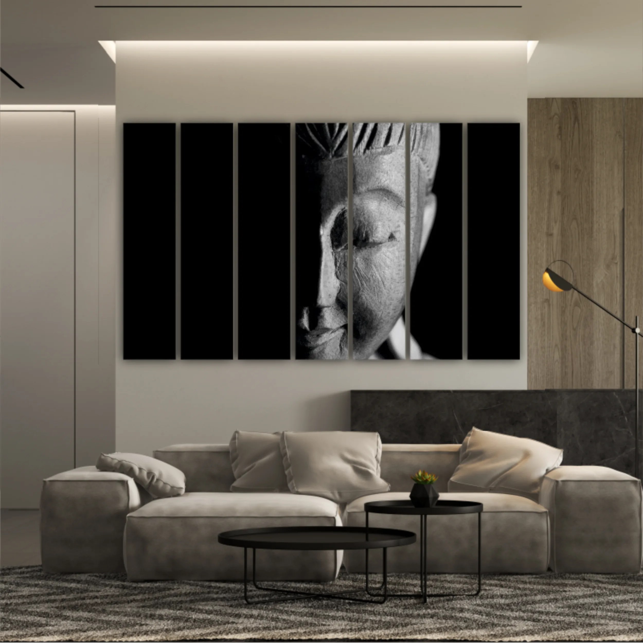 Buddha black and white