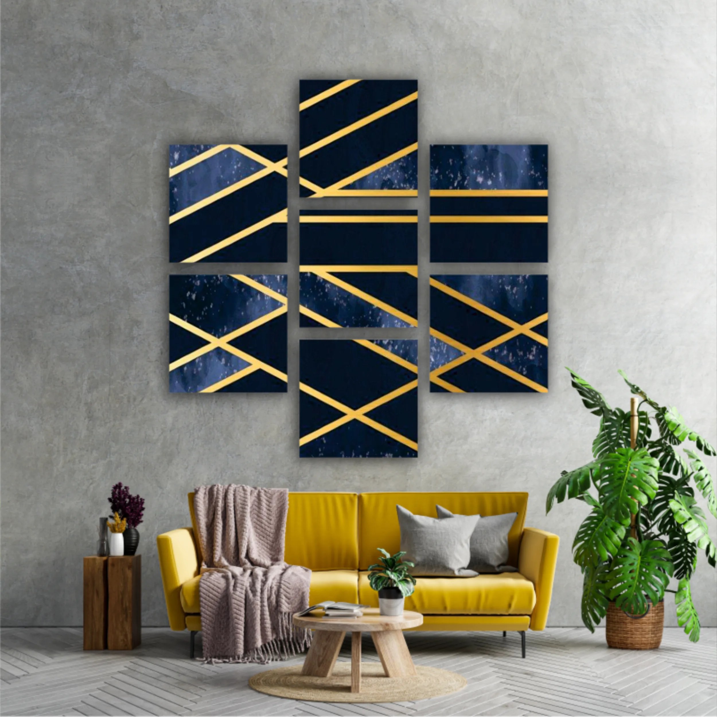 3d illustration - Golden lines 2