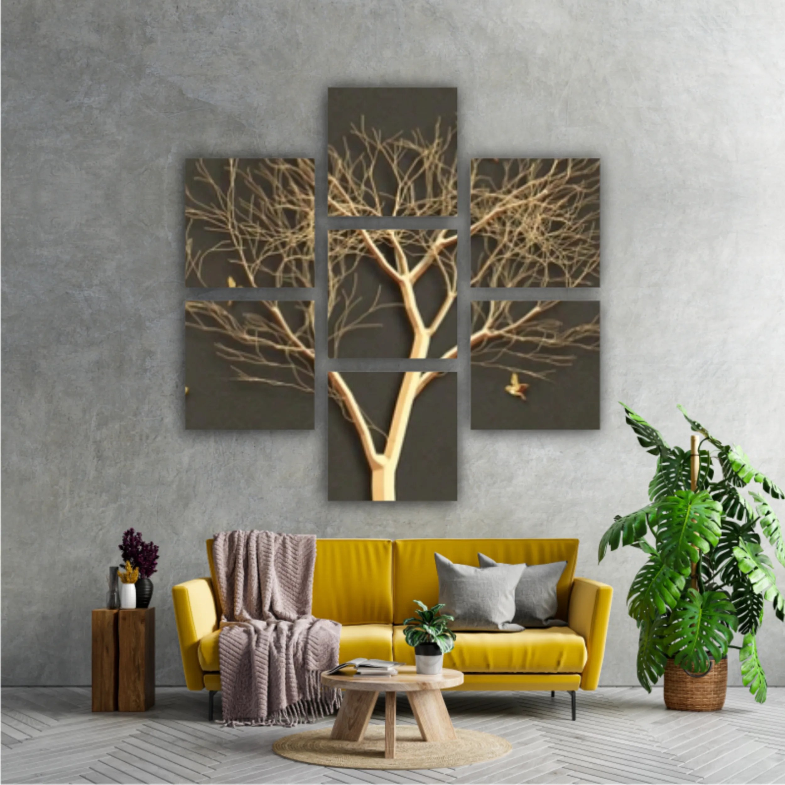 3d illustration of tree and birds