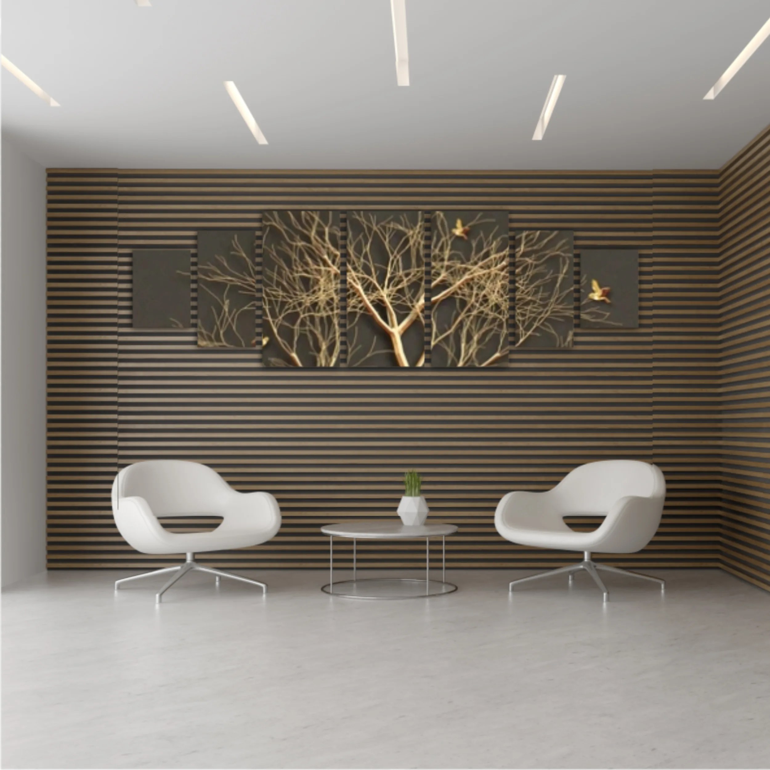 3d illustration of tree and birds