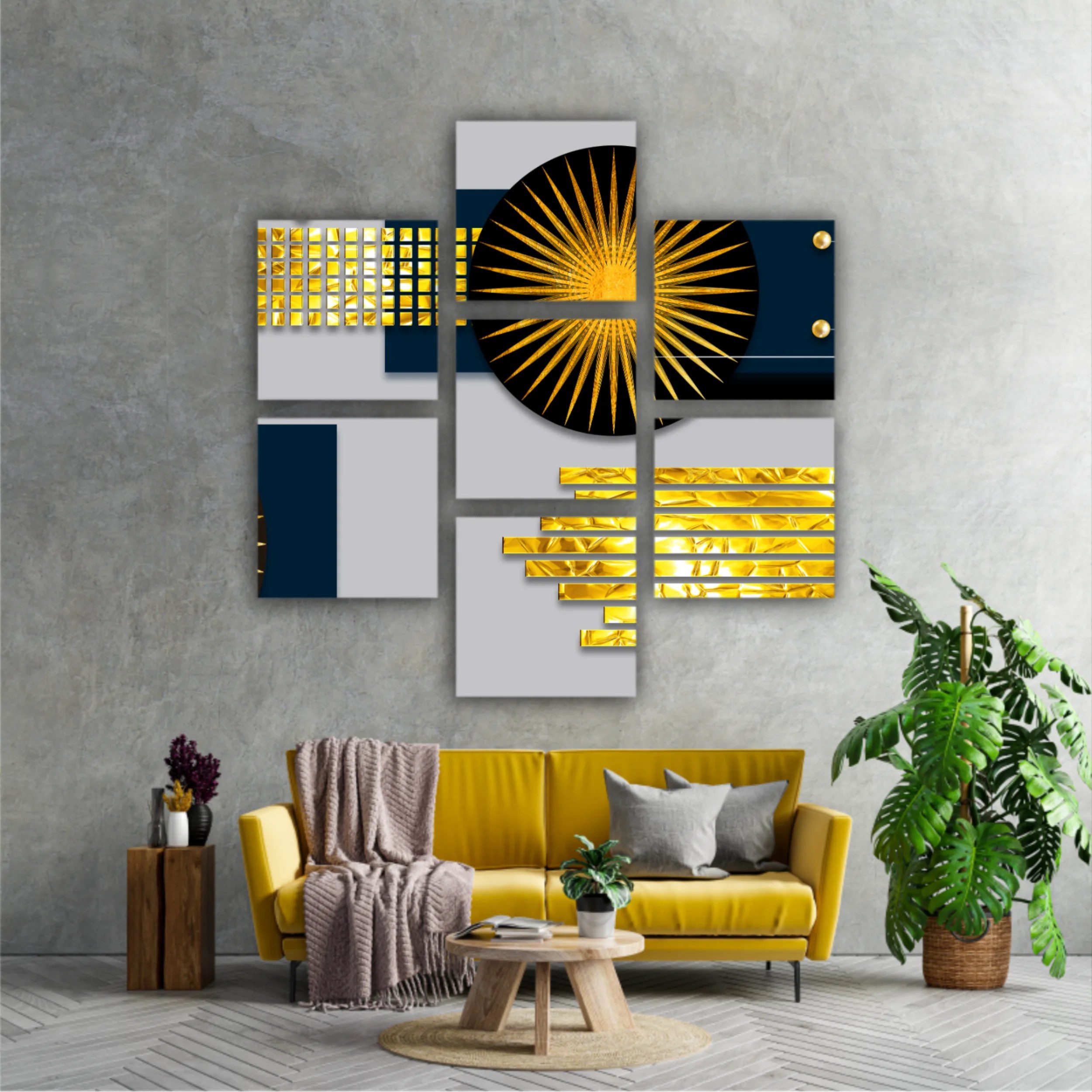 Abstract 3d illustration of geometric for decoration