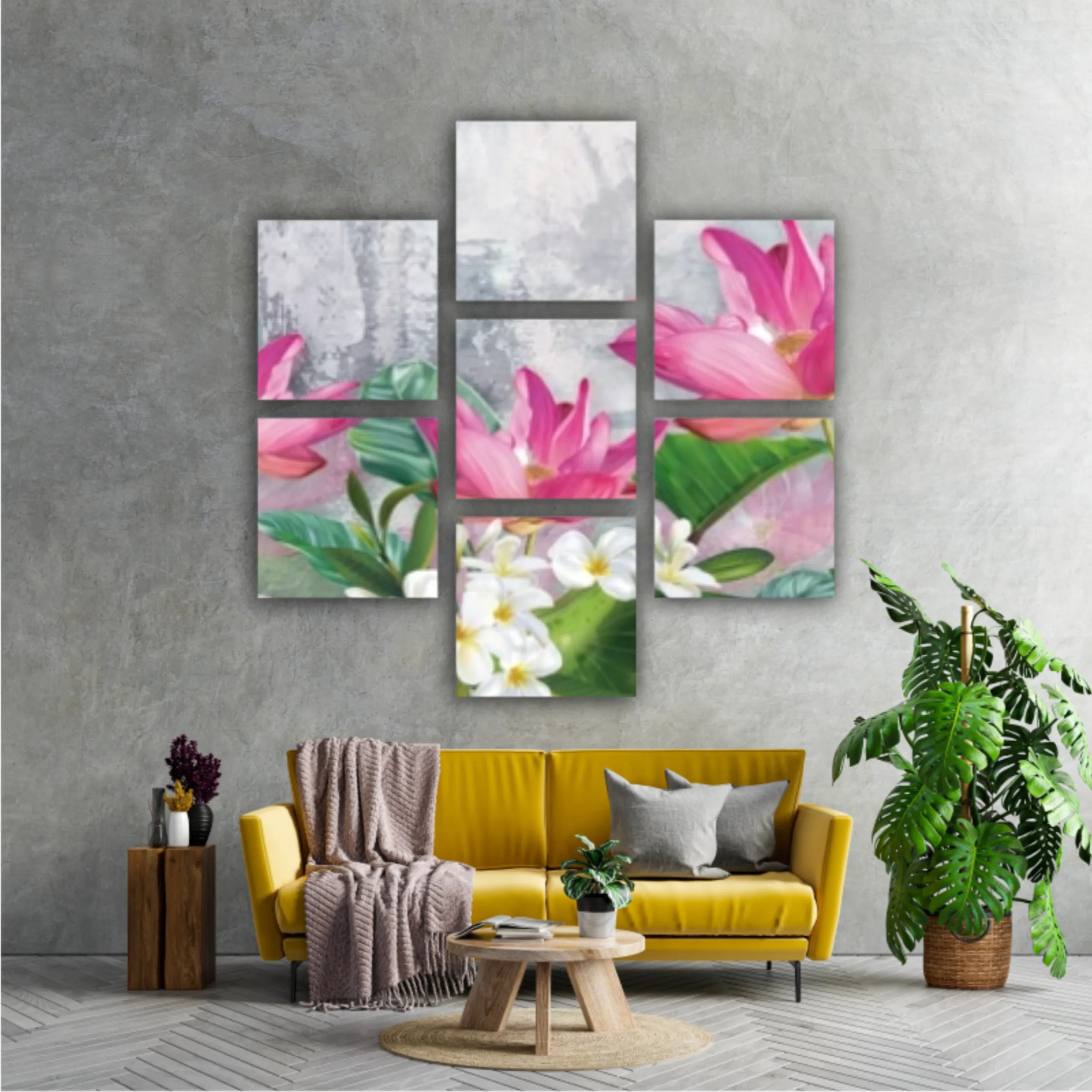 3d illustration of flowers in brilliant bloom in spring line. Luxurious abstract art digital painting