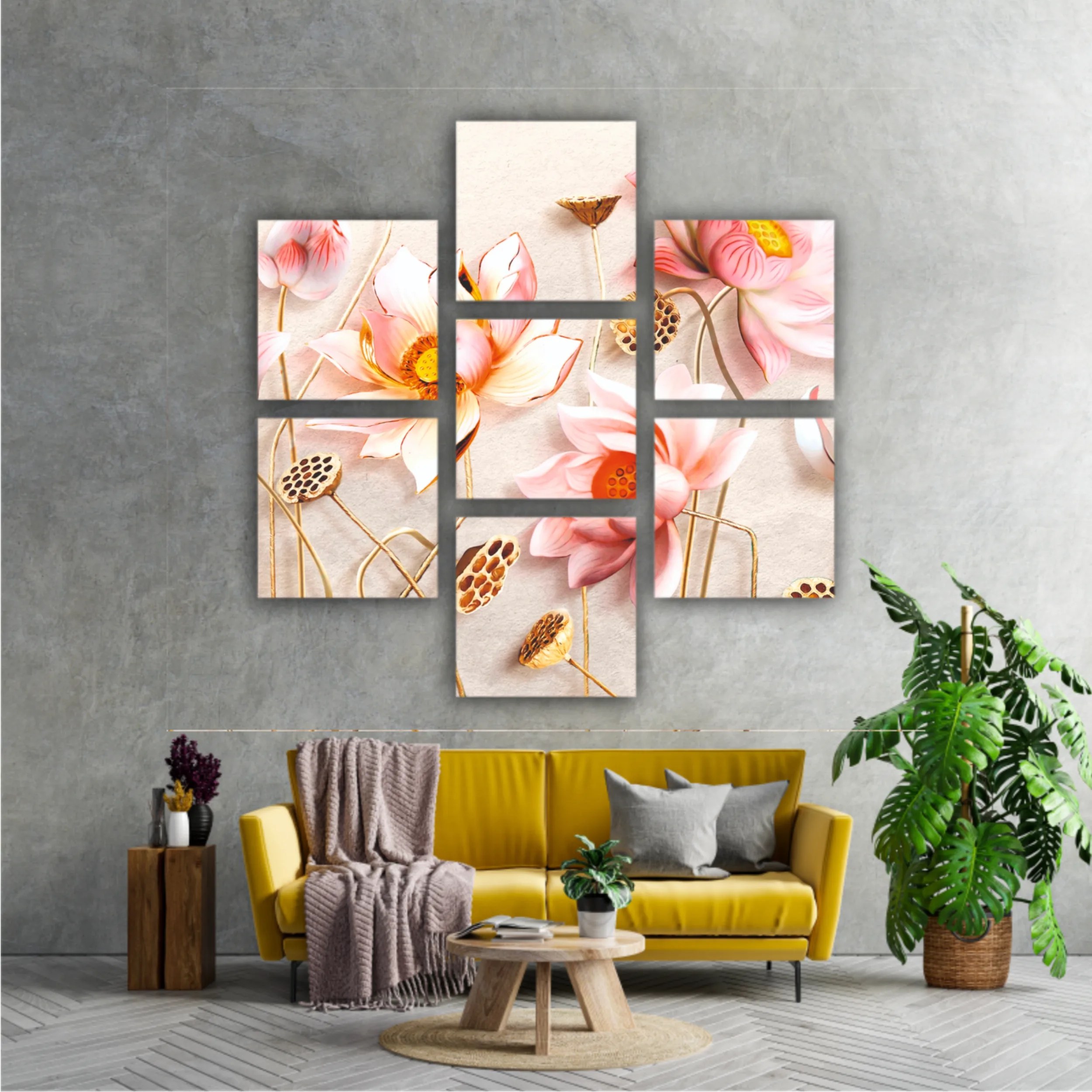 Pink flowers, 3D Illustration of flower wallpaper