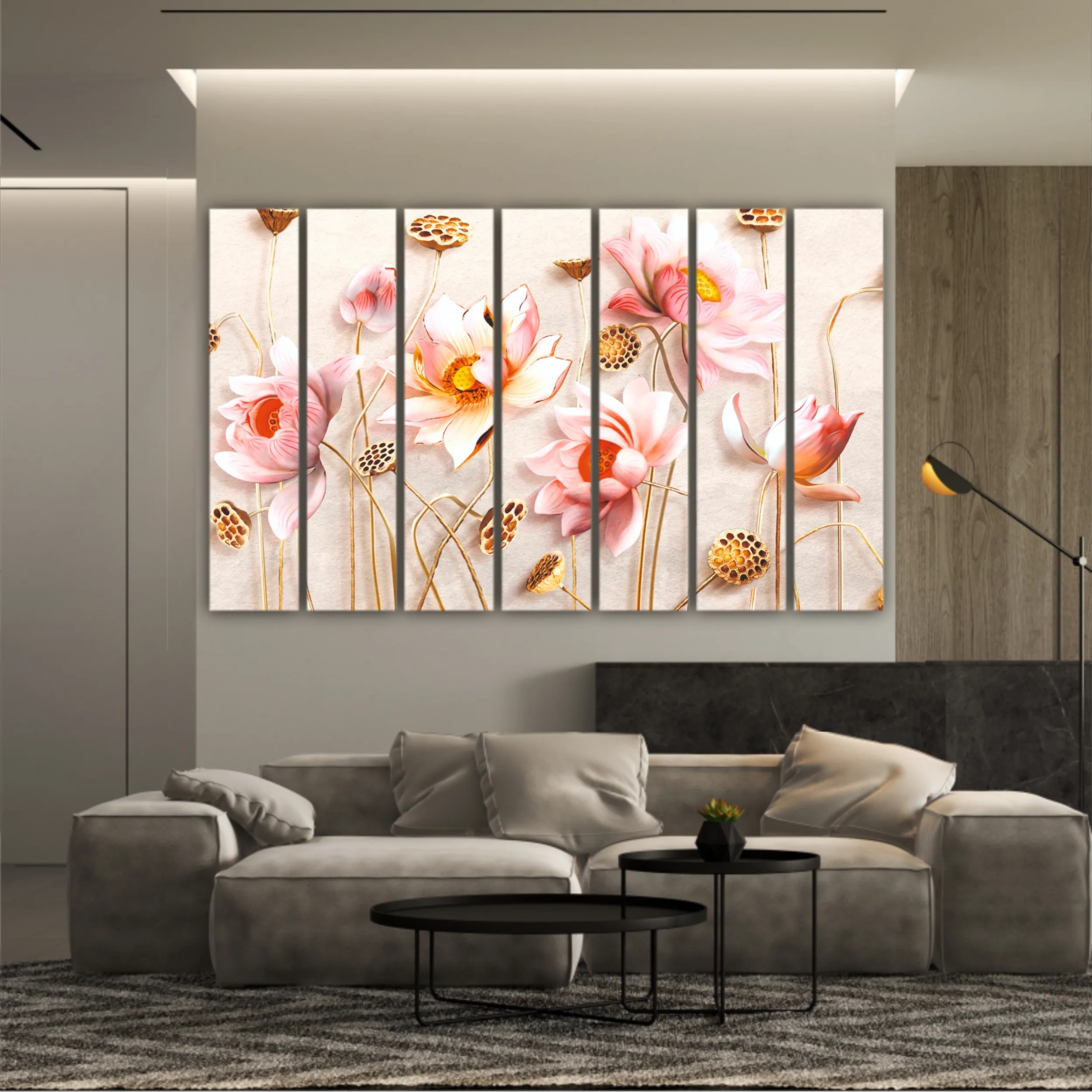 Pink flowers, 3D Illustration of flower wallpaper