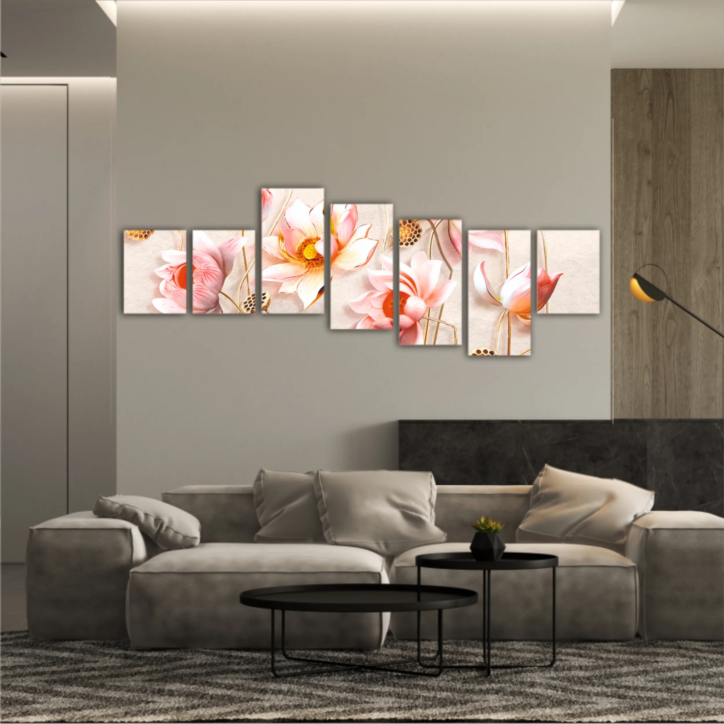 Pink flowers, 3D Illustration of flower wallpaper