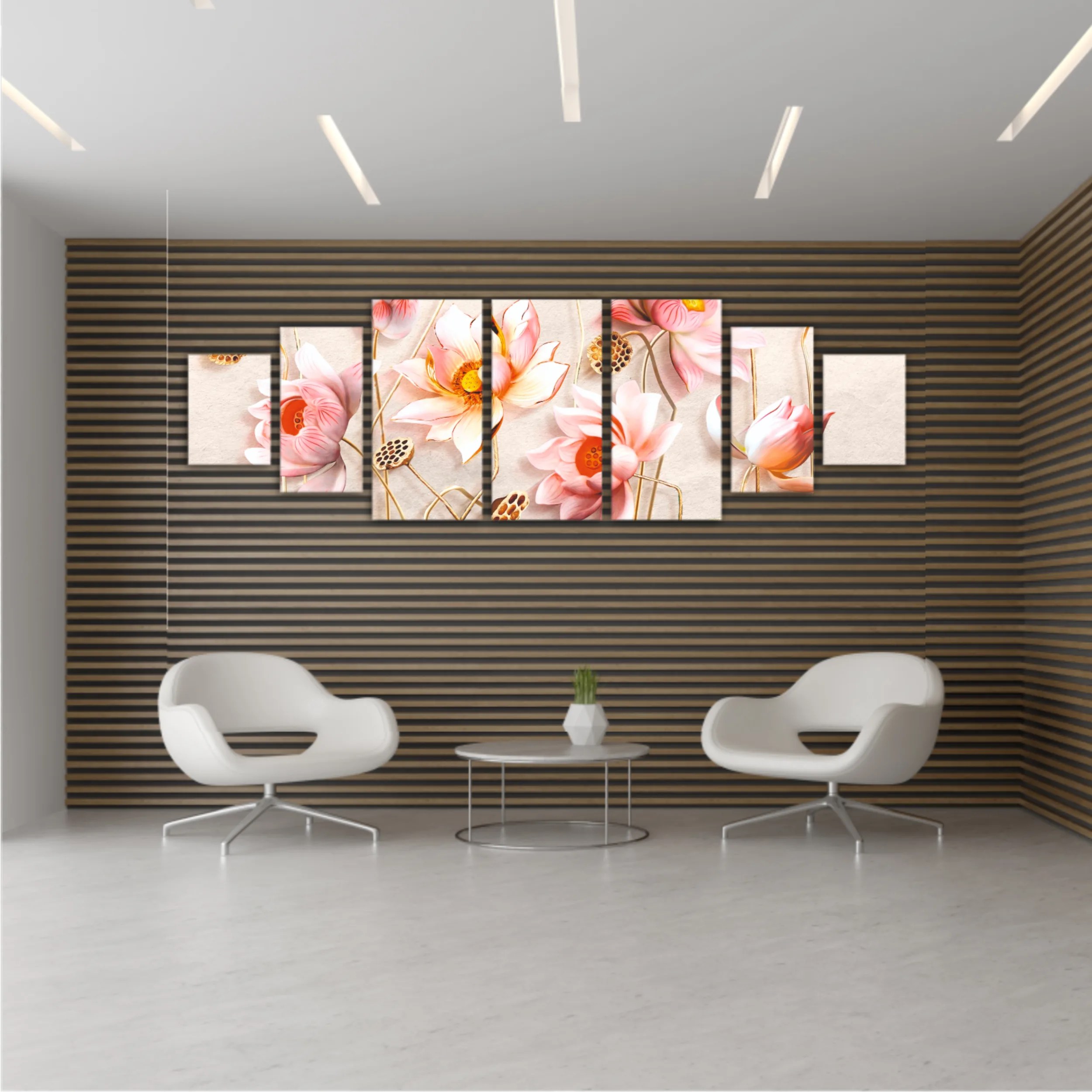 Pink flowers, 3D Illustration of flower wallpaper