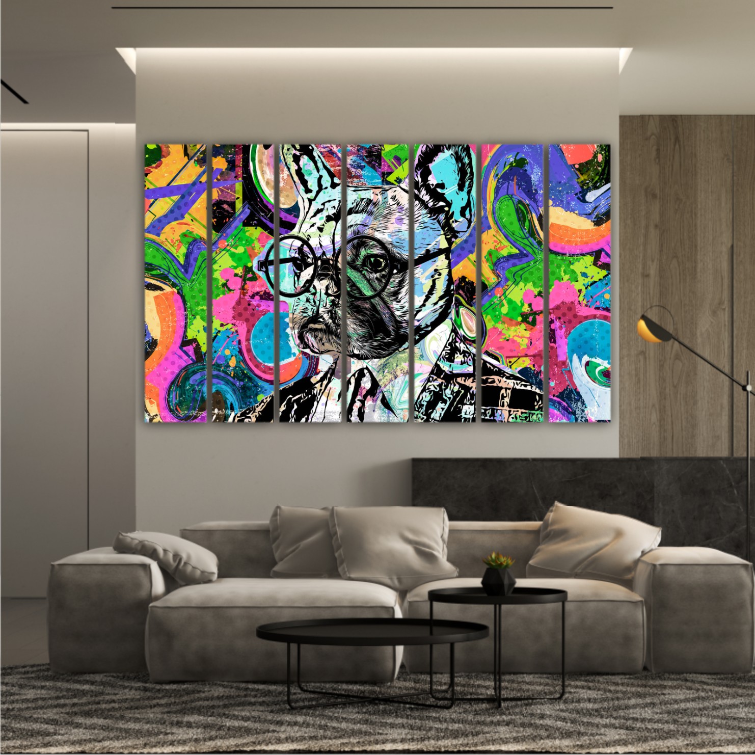  english bulldog portrait intellectual art