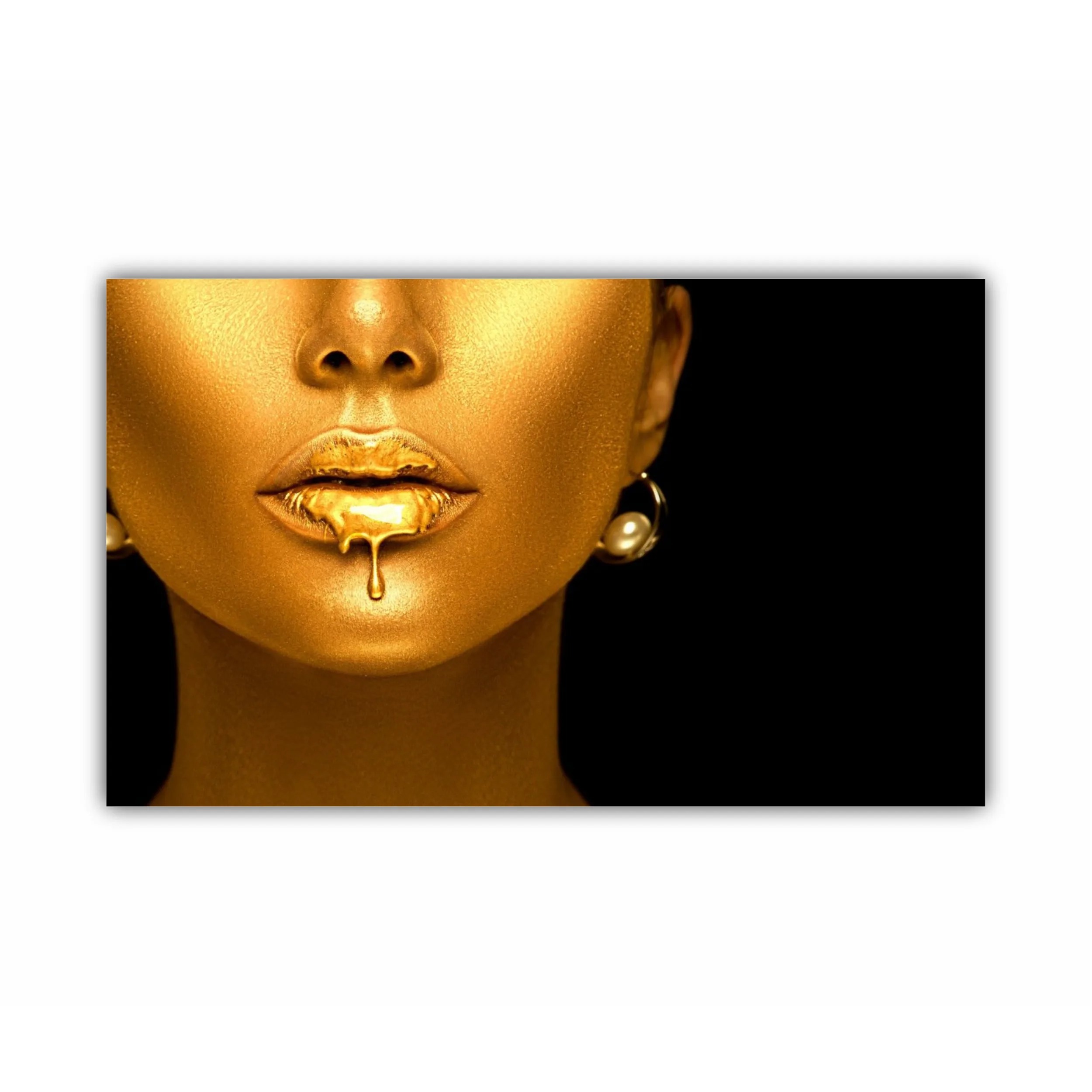 Women in golden makeup