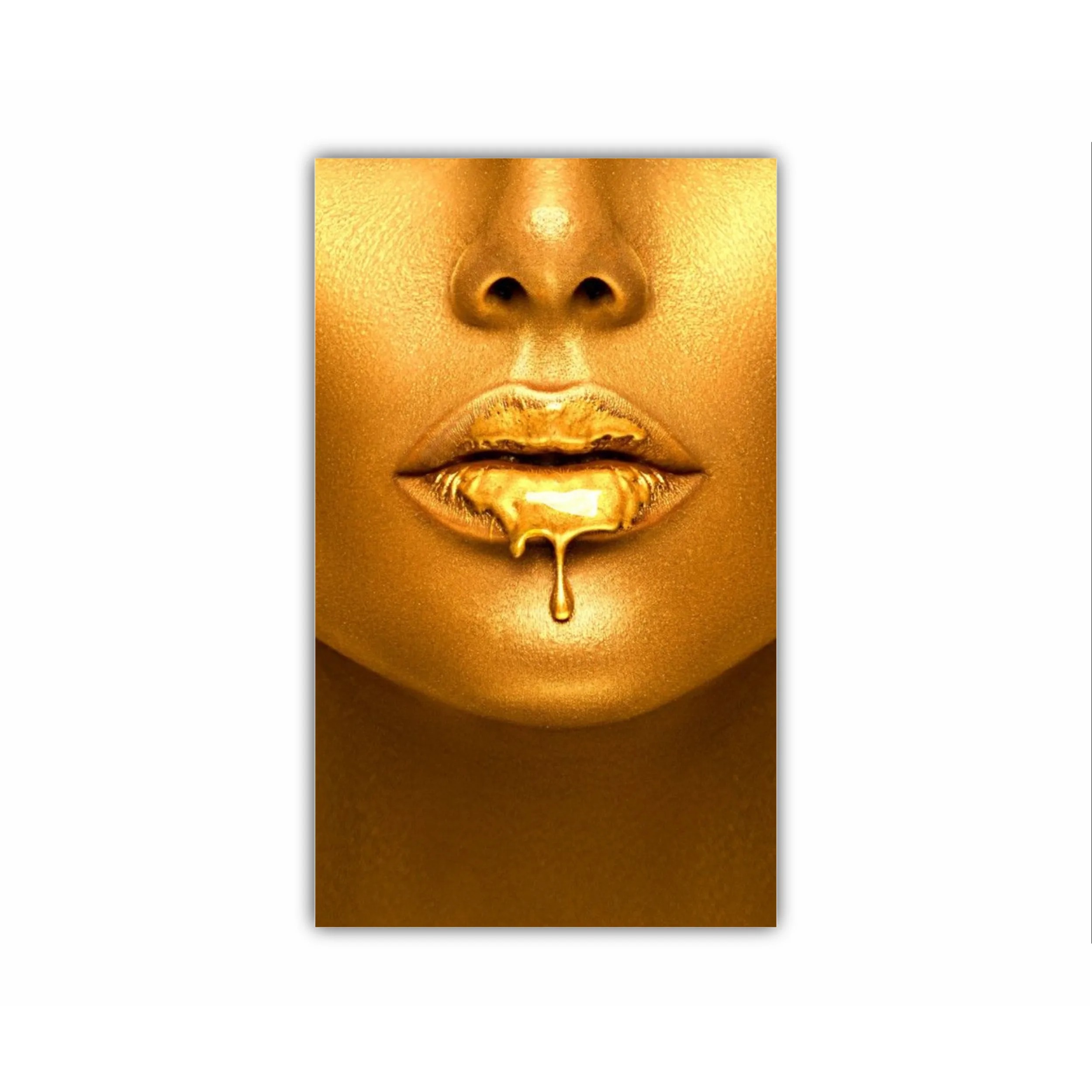 Women in golden makeup