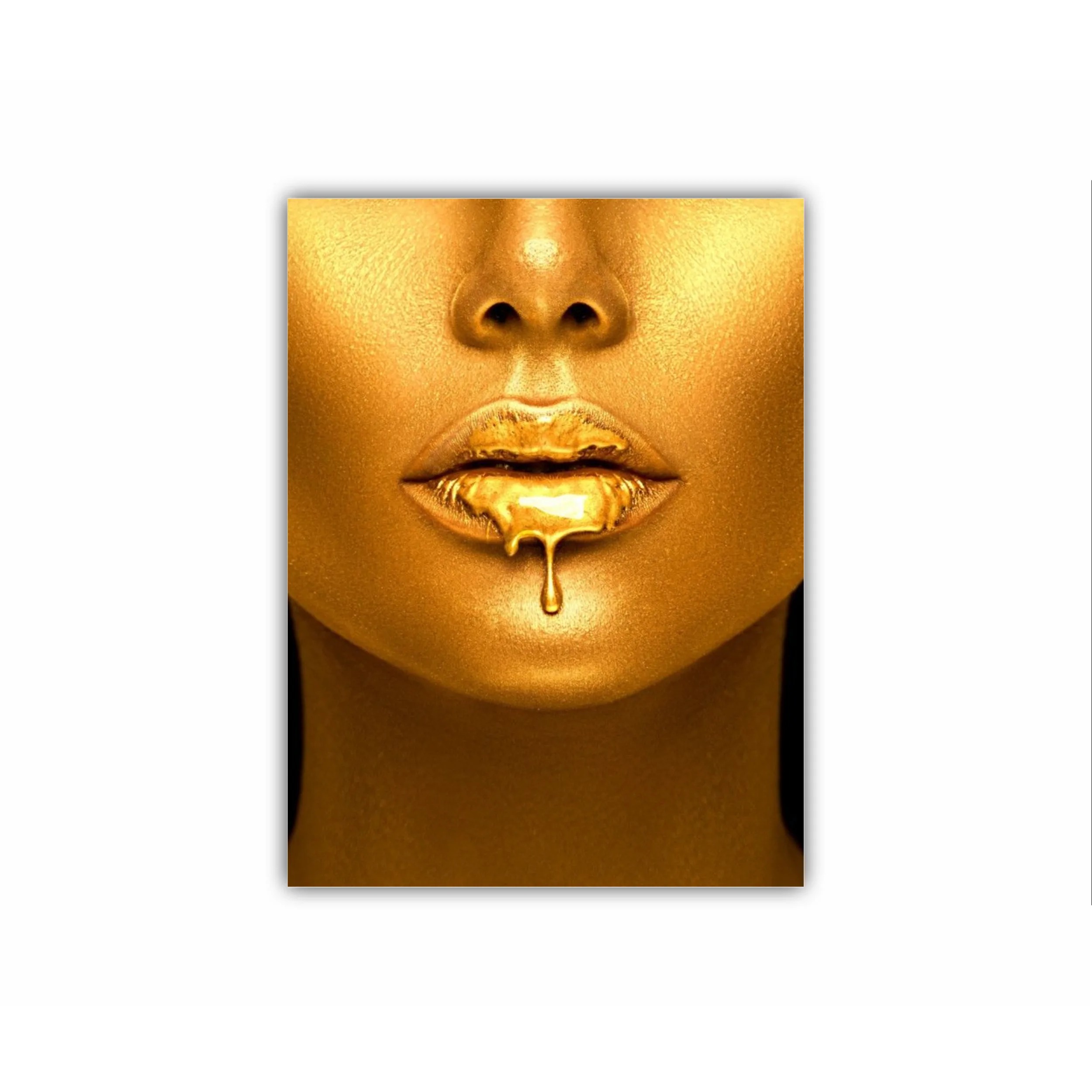 Women in golden makeup