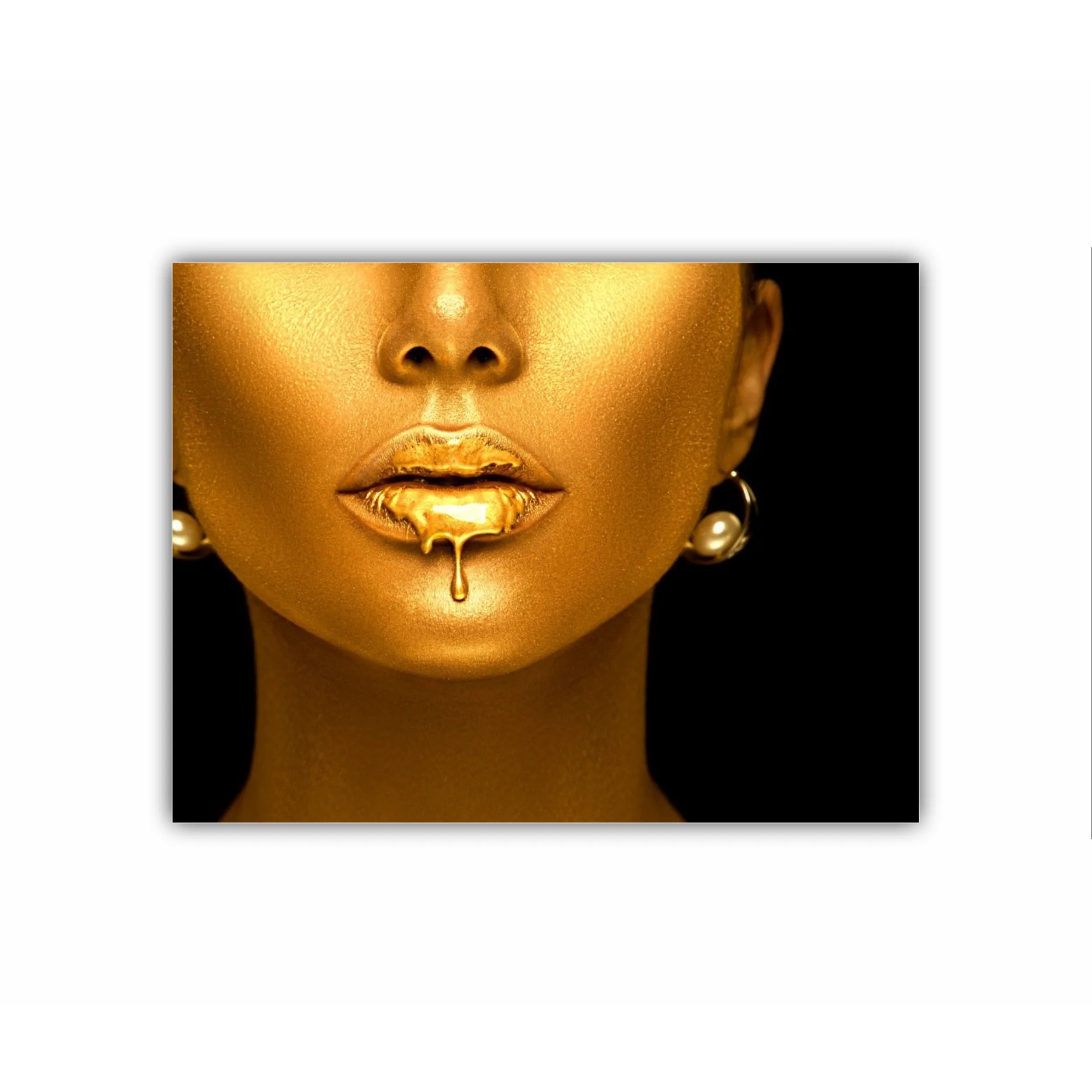 Women in golden makeup