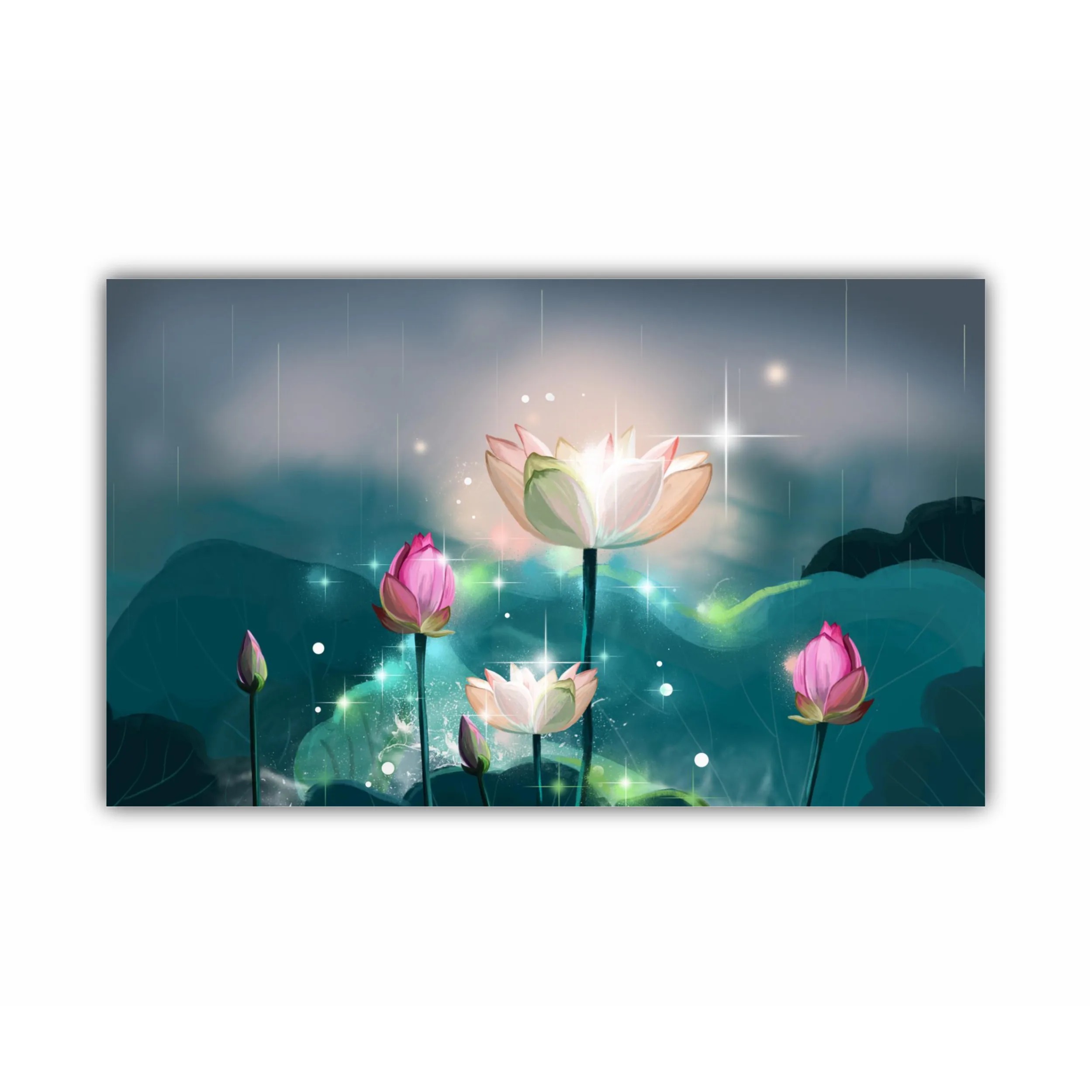 Ilustratie 3D a florilor de lotus