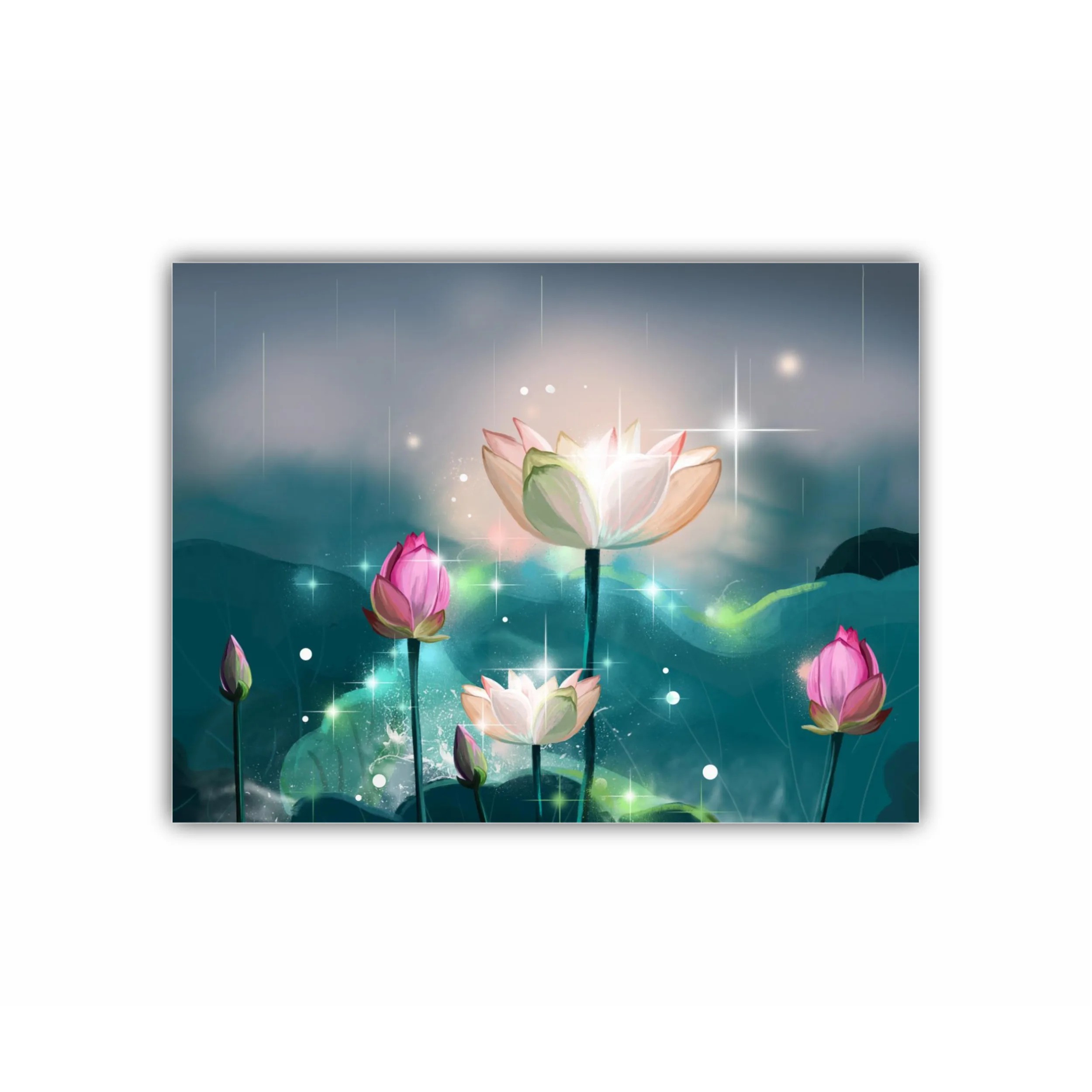 Ilustratie 3D a florilor de lotus