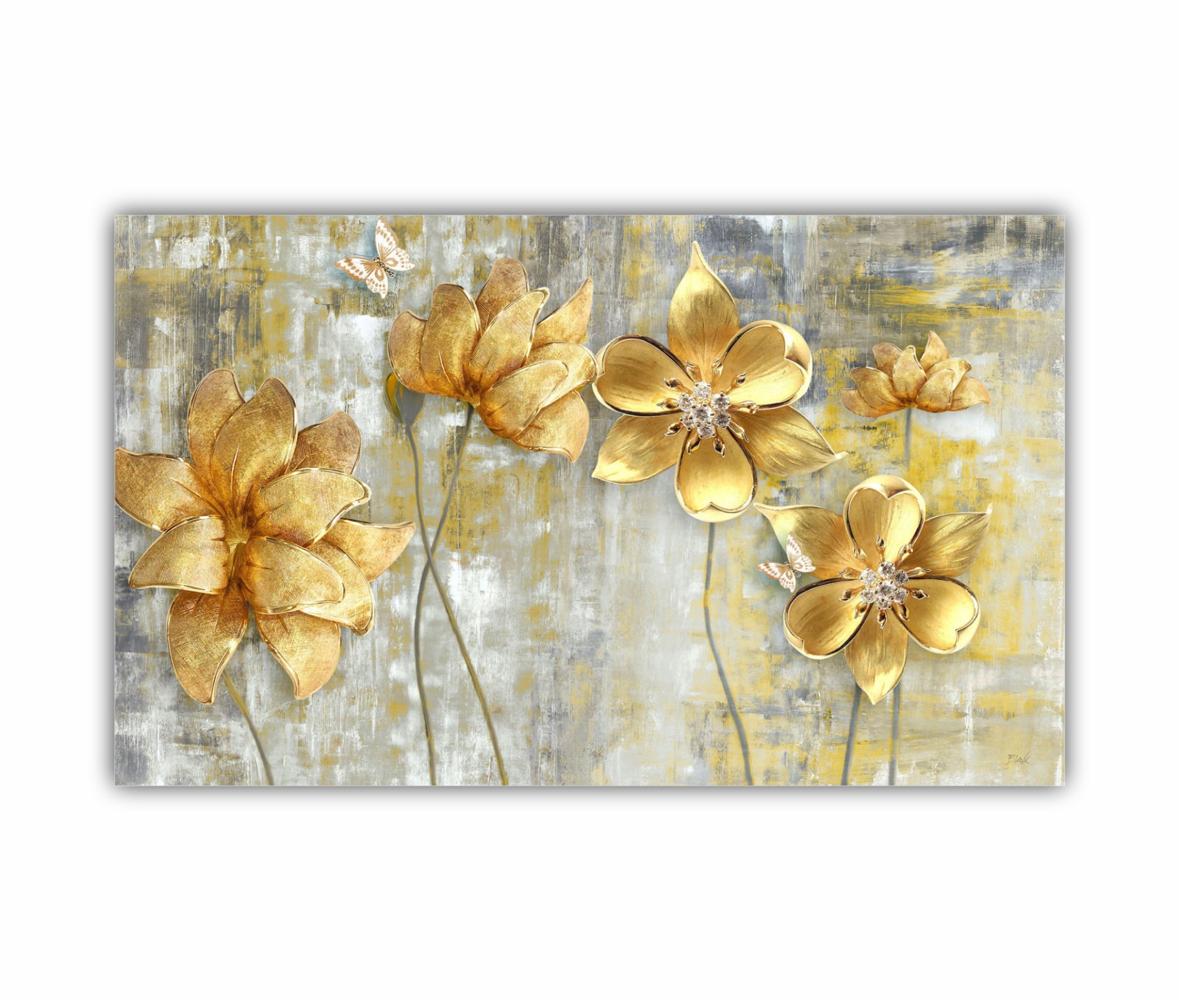 GOLDEN FLOWERS - flori galben-auriu 