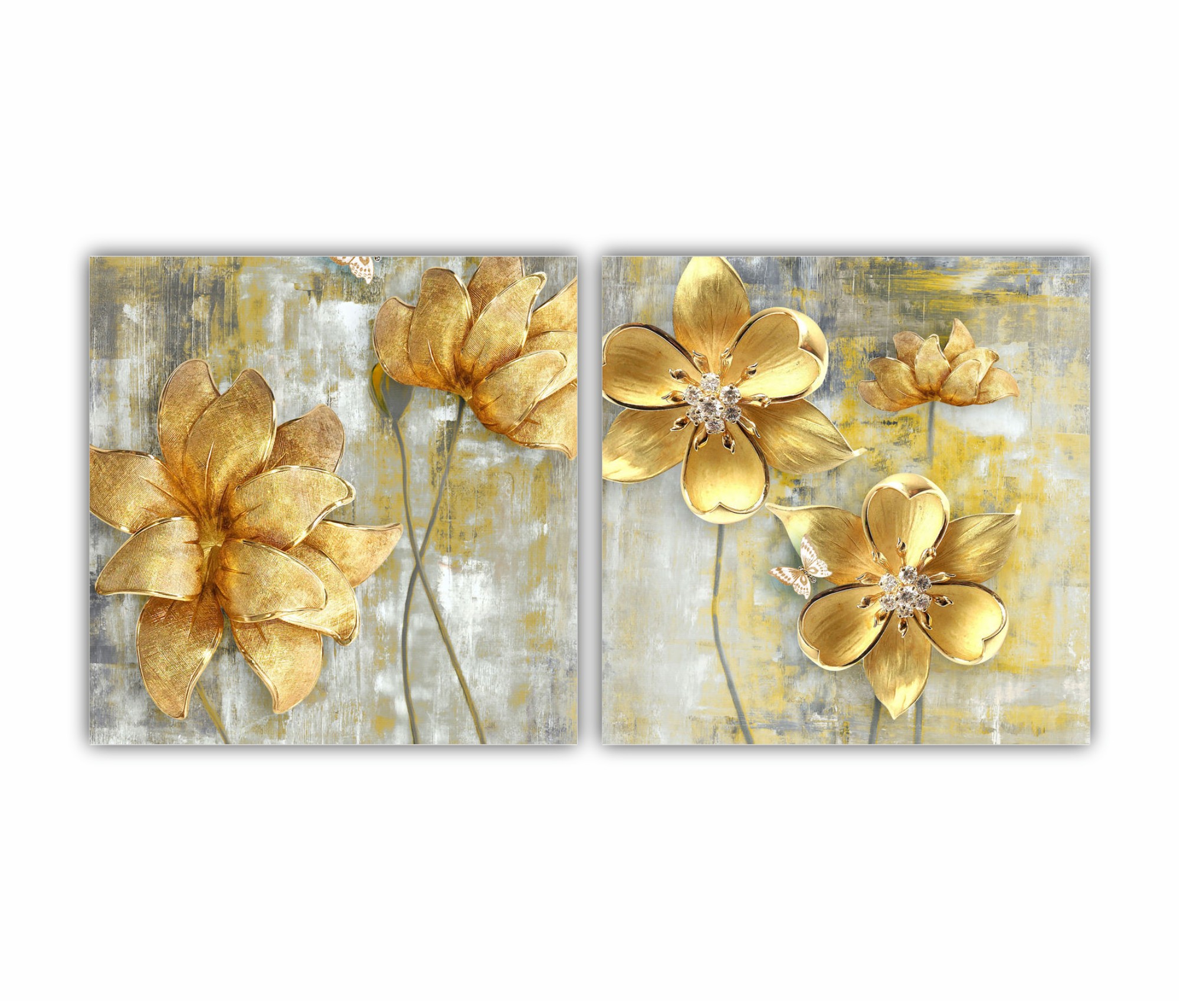 GOLDEN FLOWERS - flori galben-auriu 