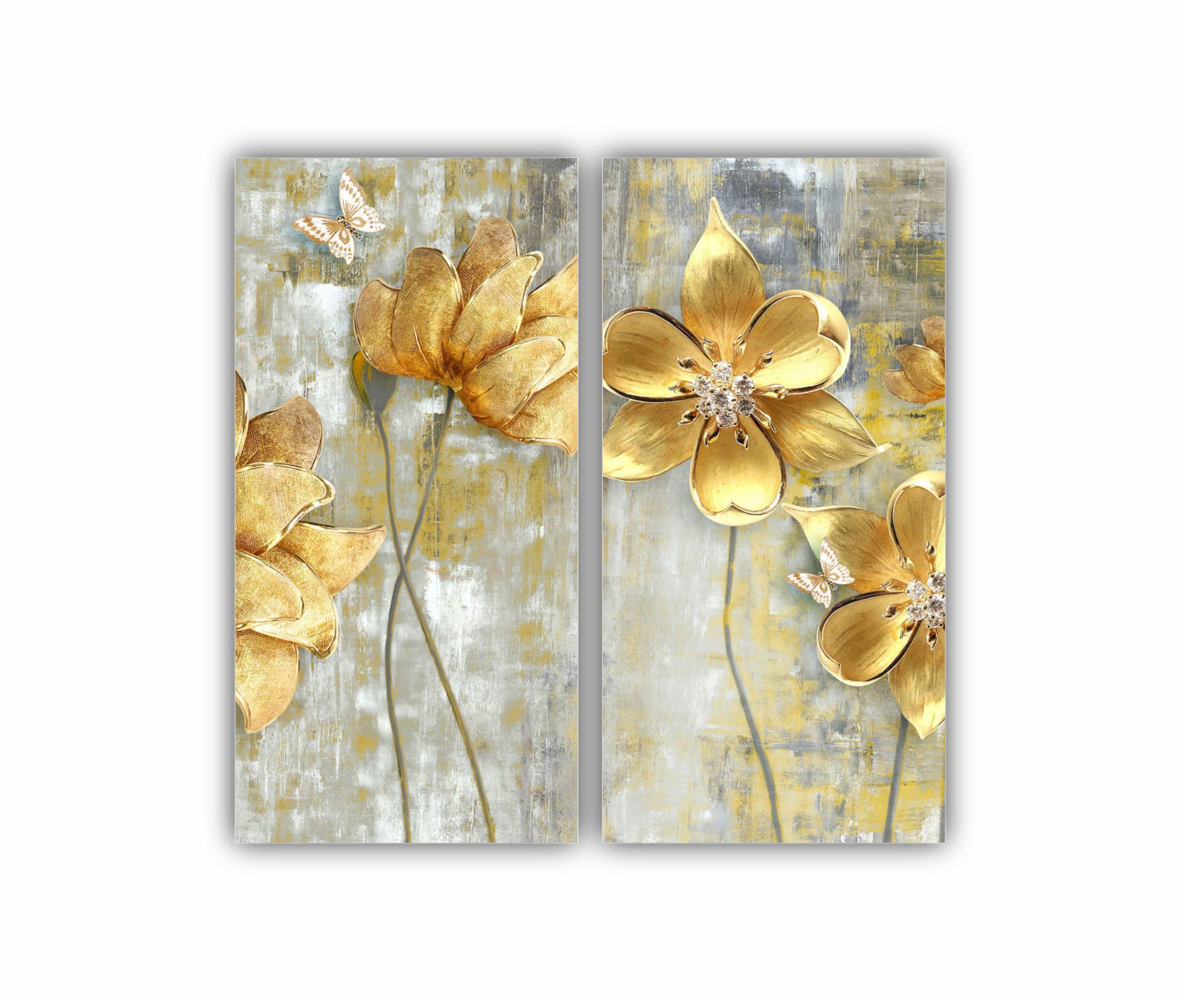 GOLDEN FLOWERS - flori galben-auriu 