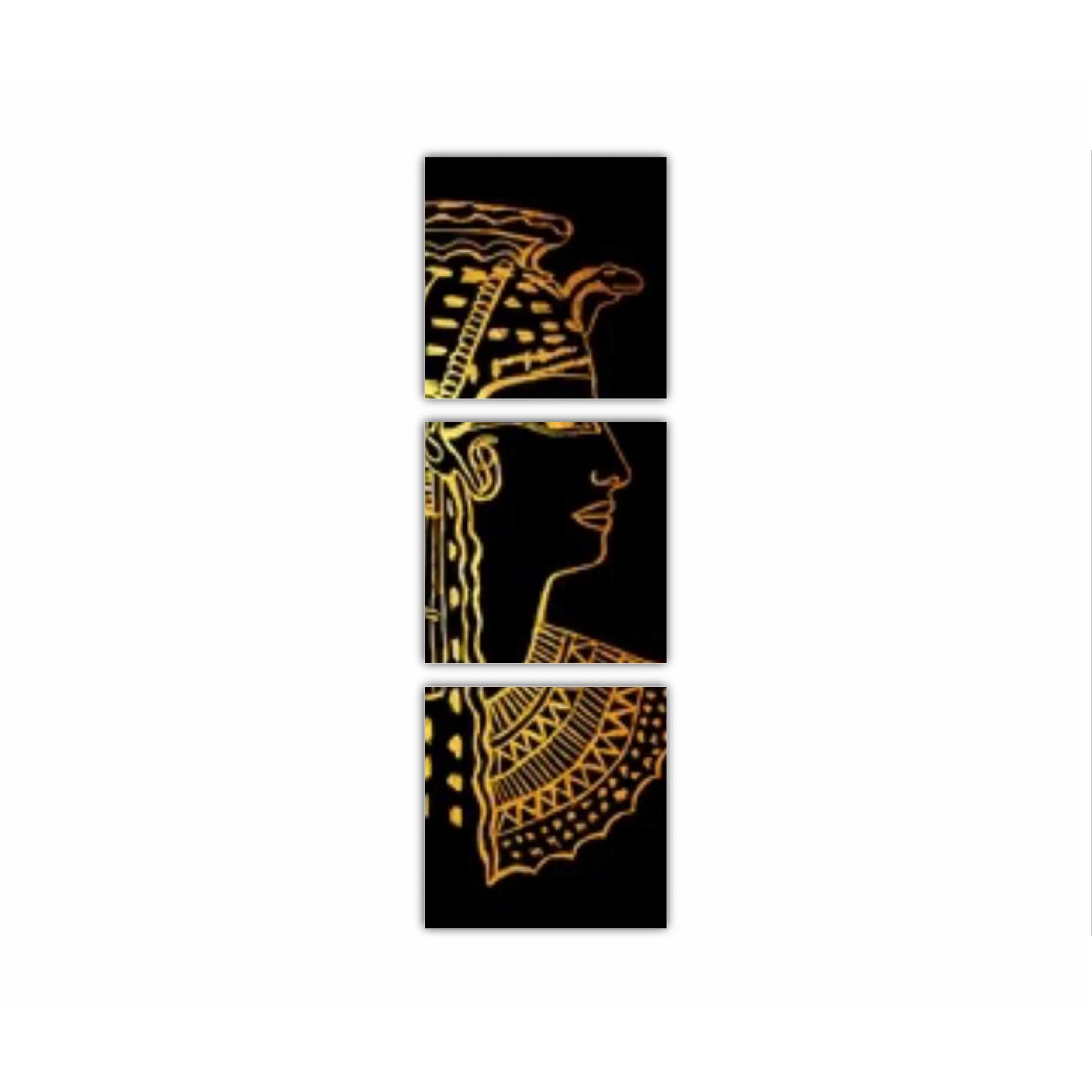 Abstract ancient Egyptian background, Cleopatra. Gold