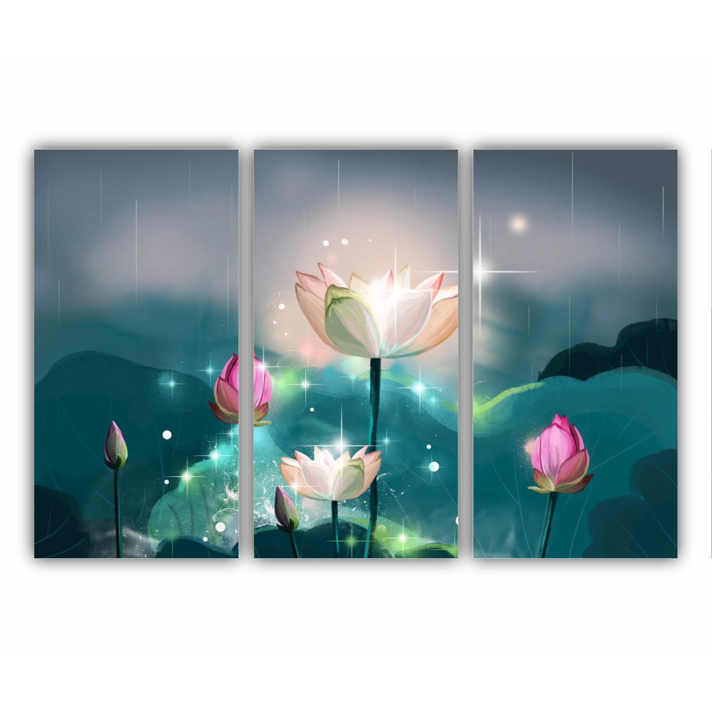 Ilustratie 3D a florilor de lotus