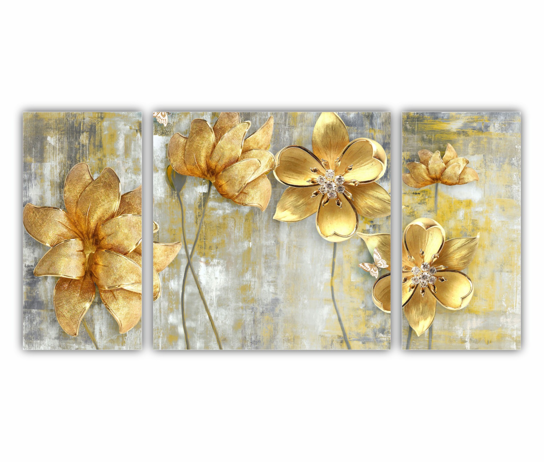 GOLDEN FLOWERS - flori galben-auriu 