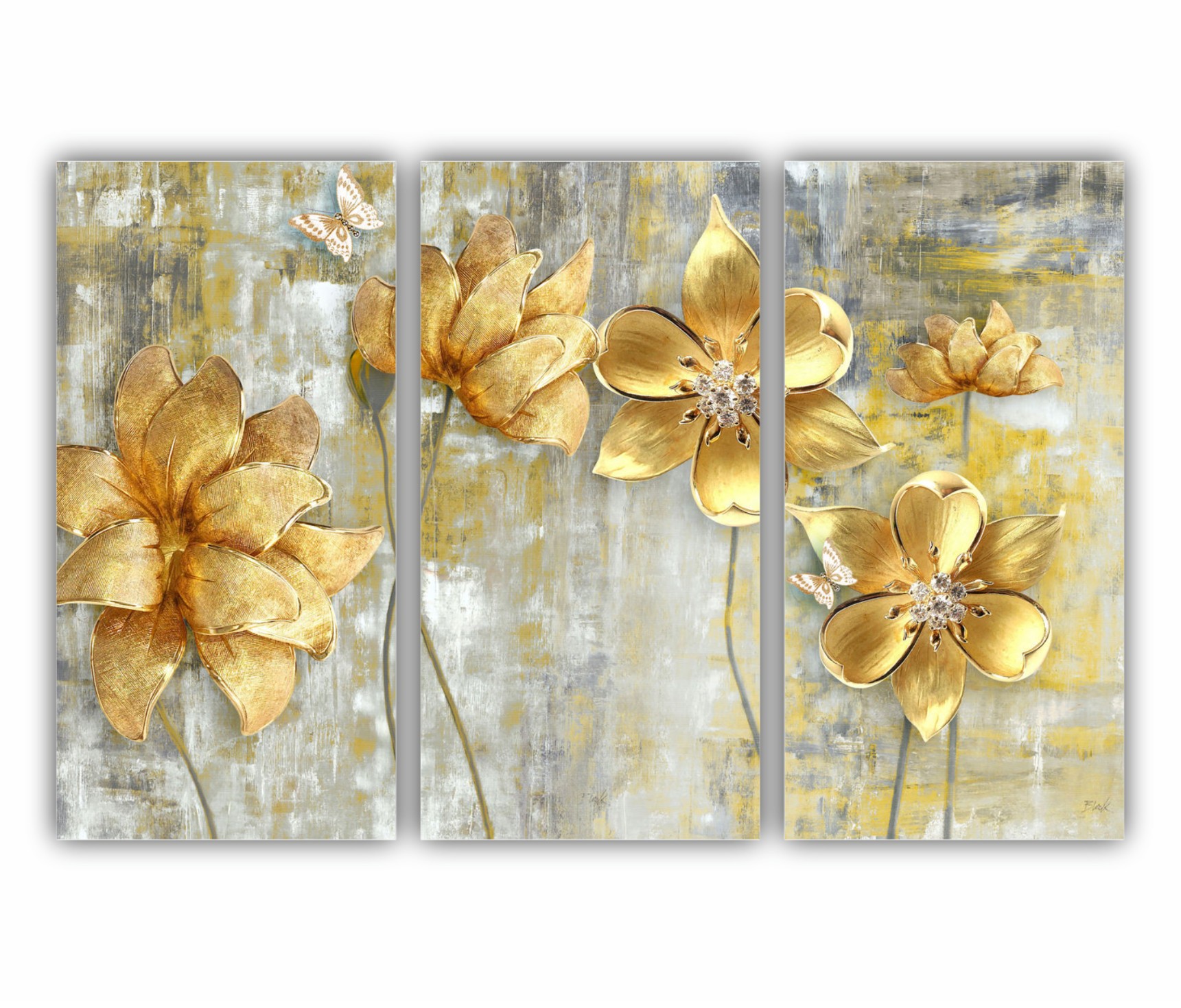 GOLDEN FLOWERS - flori galben-auriu 