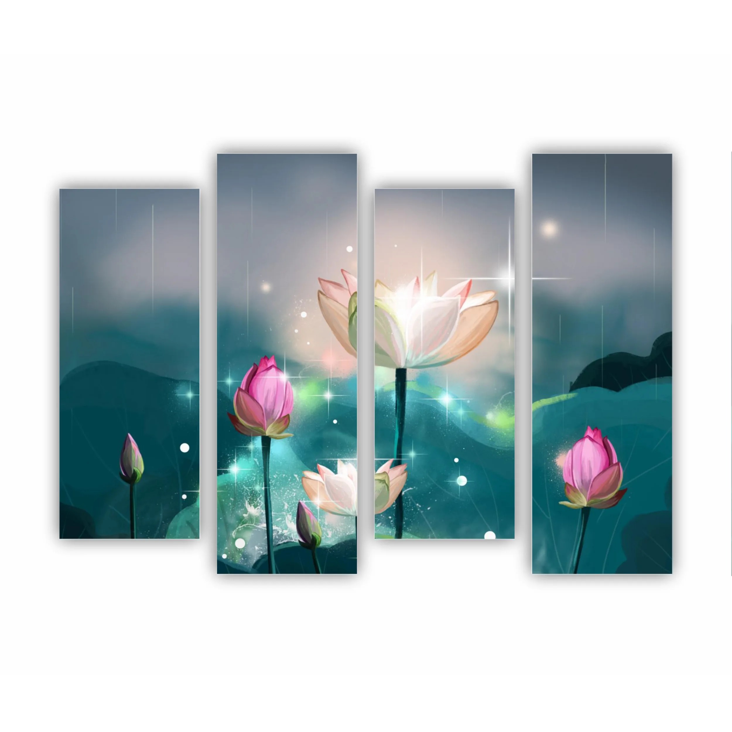 Ilustratie 3D a florilor de lotus