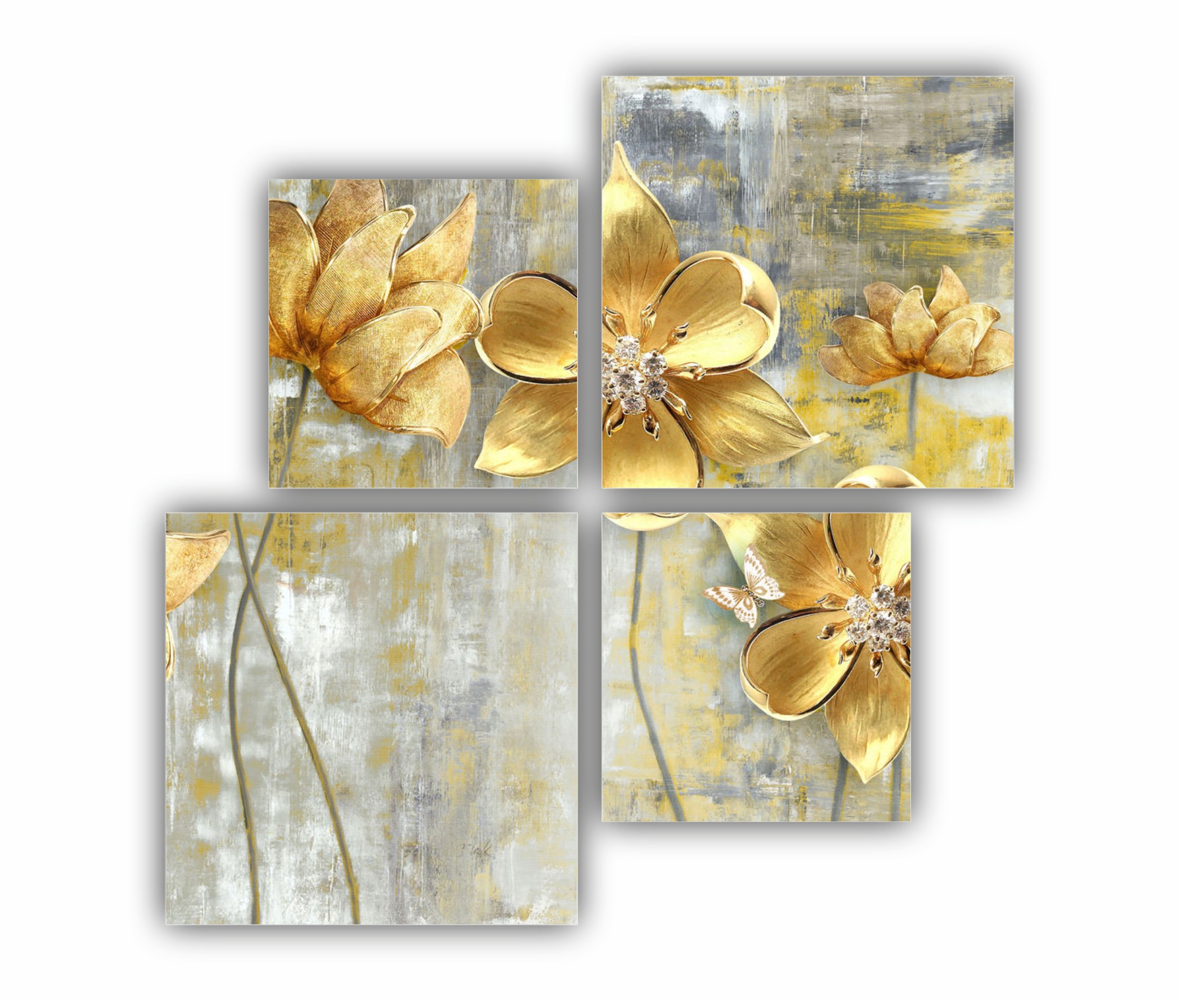 GOLDEN FLOWERS - flori galben-auriu 