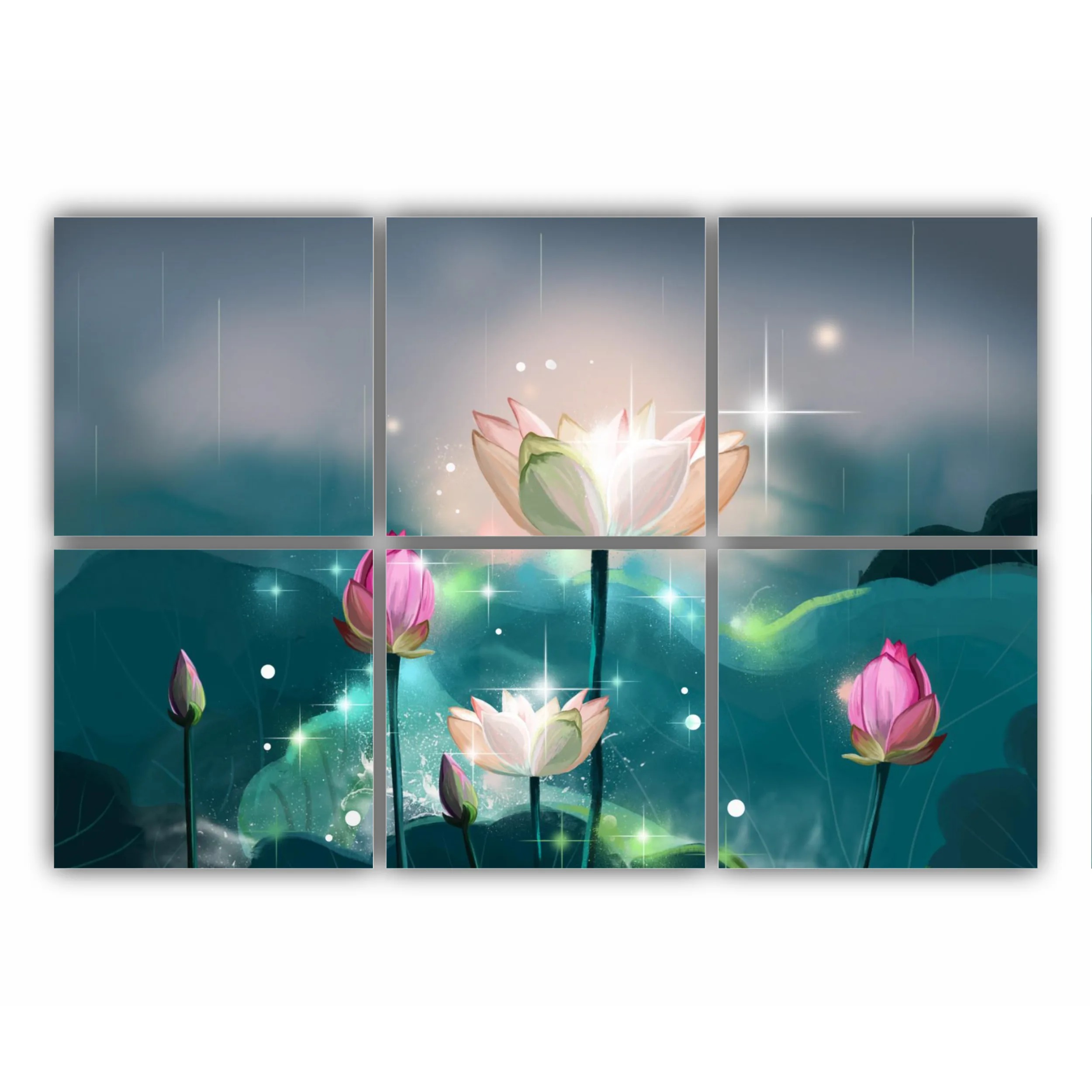 Ilustratie 3D a florilor de lotus