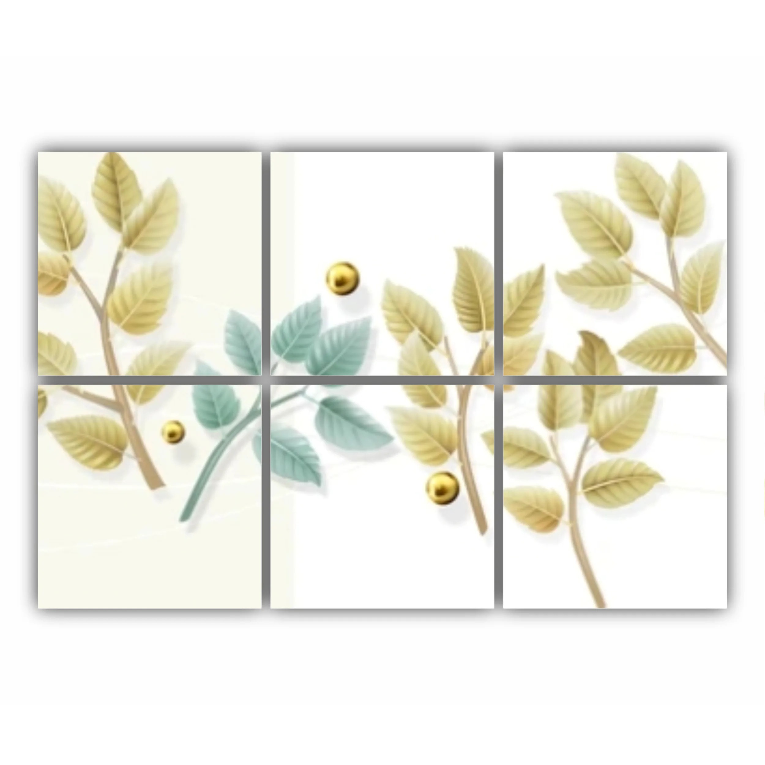 3d illustration of leaves and pearls