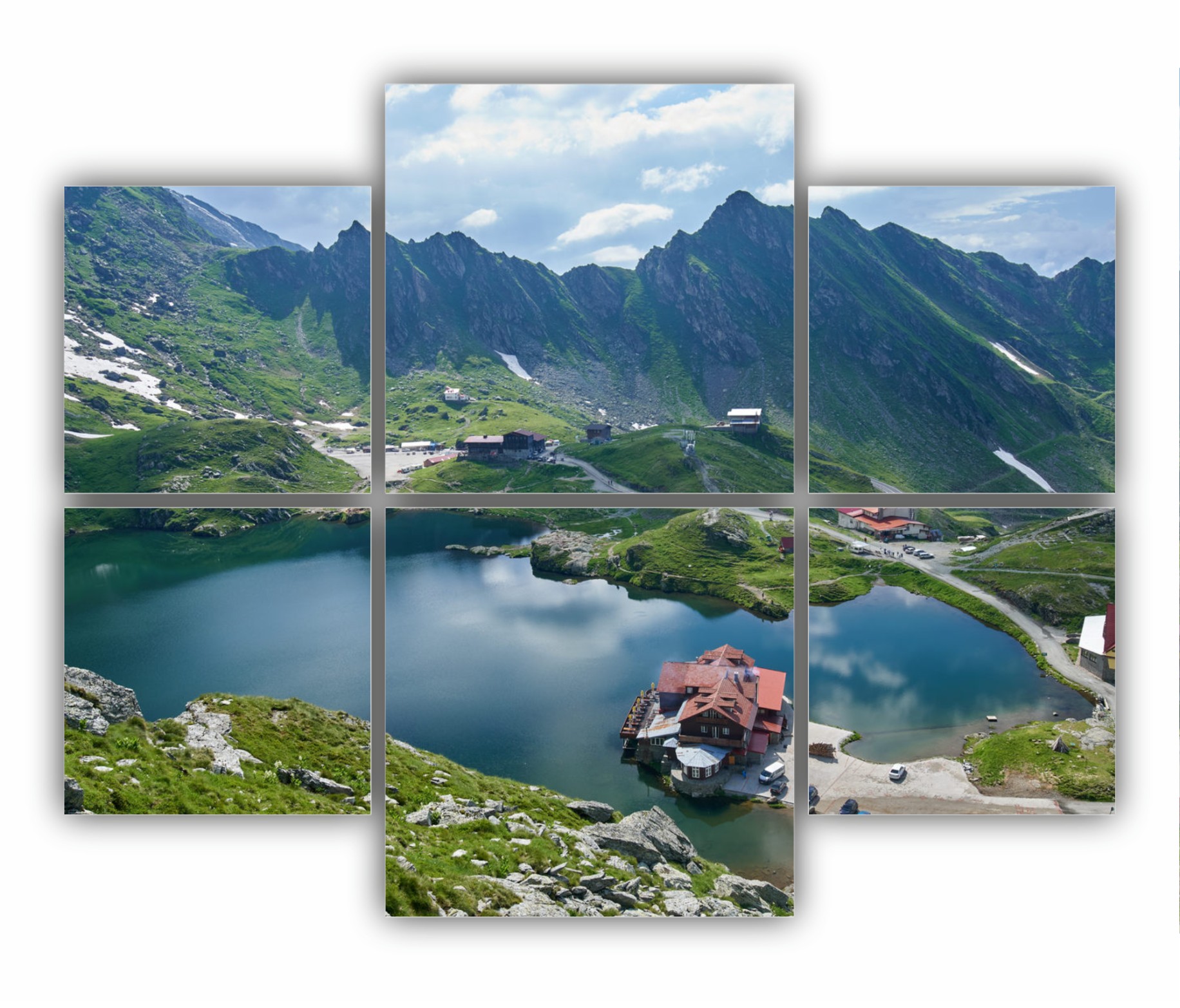 NATURE - vedere de sus cu lacul Balea