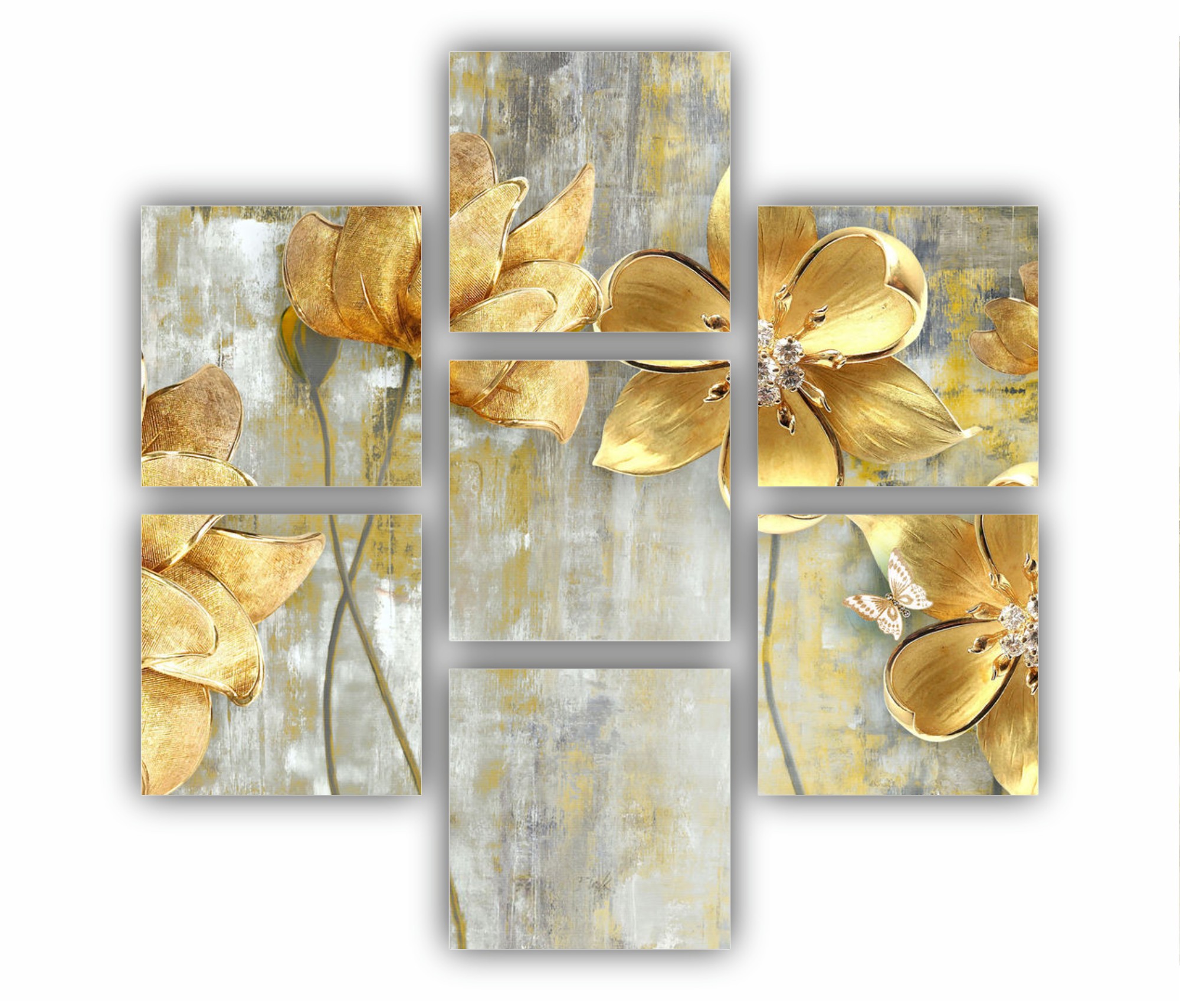 GOLDEN FLOWERS - flori galben-auriu 