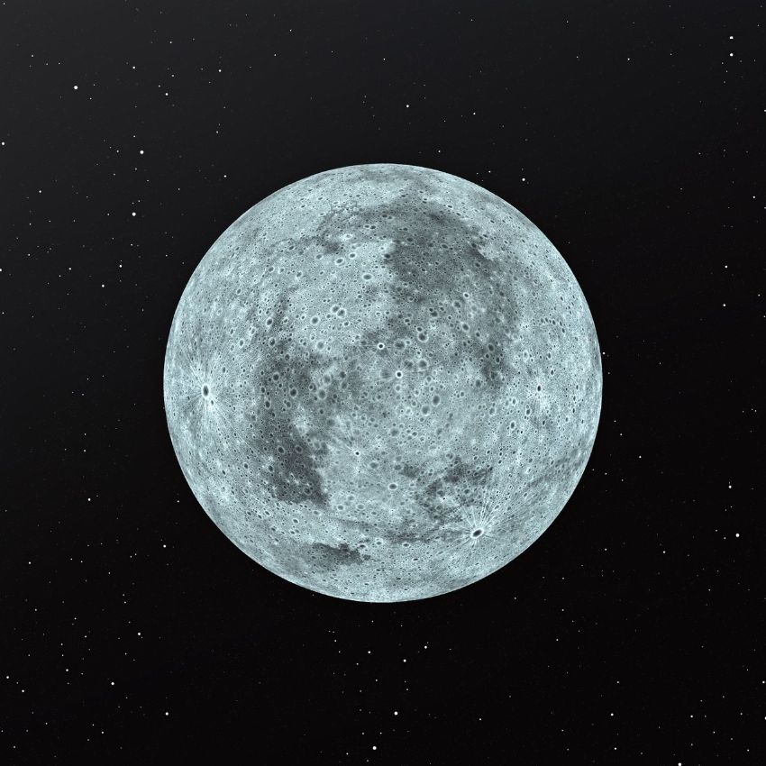 3D rendering of the moon - de ROBERTO SORIN