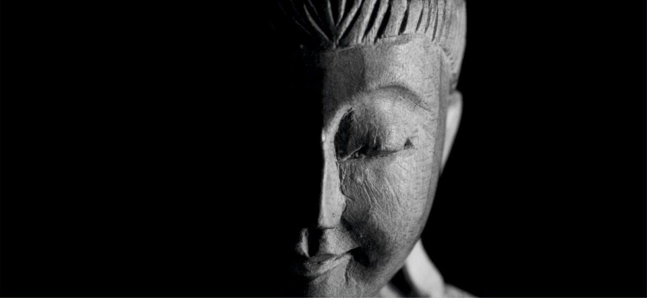 Buddha black and white